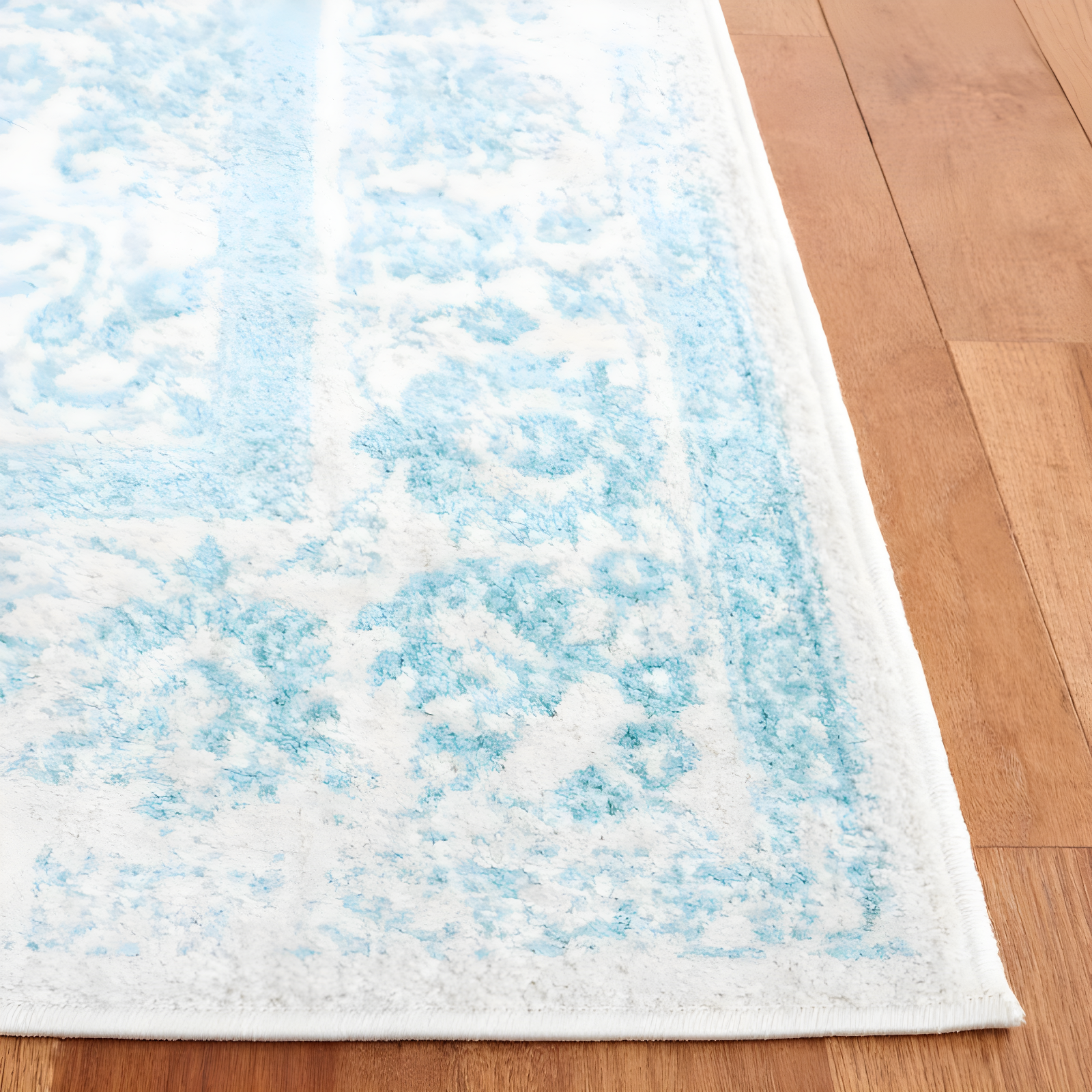 Adirondack ADR109 Machine Made Indoor Area Rug - Ivory/Light Blue - 6'x6' - Safavieh
