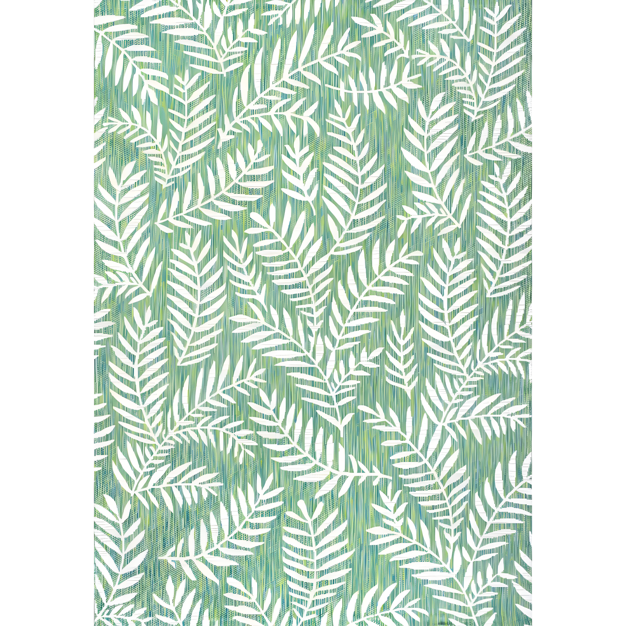 3' x 5' Nevis Palm Frond Indoor/Outdoor Area Rug, Cream/Green - JONATHAN Y