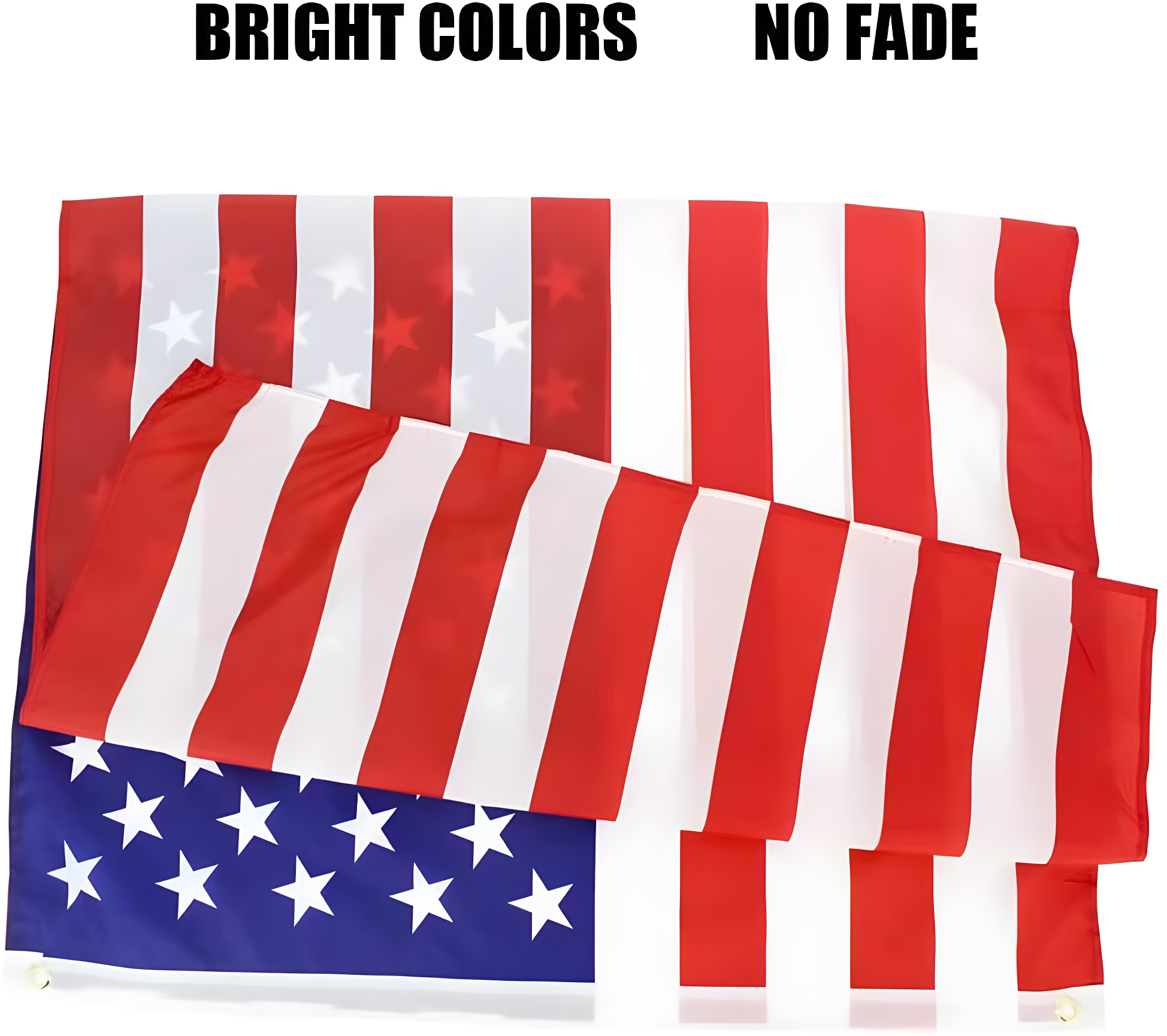 American Flag 3x5 Waterproof Outdoor, Heavy Duty Fade Resistant Bright Color - Long Lasting Polyester Cotton Blend with Brass Grommets