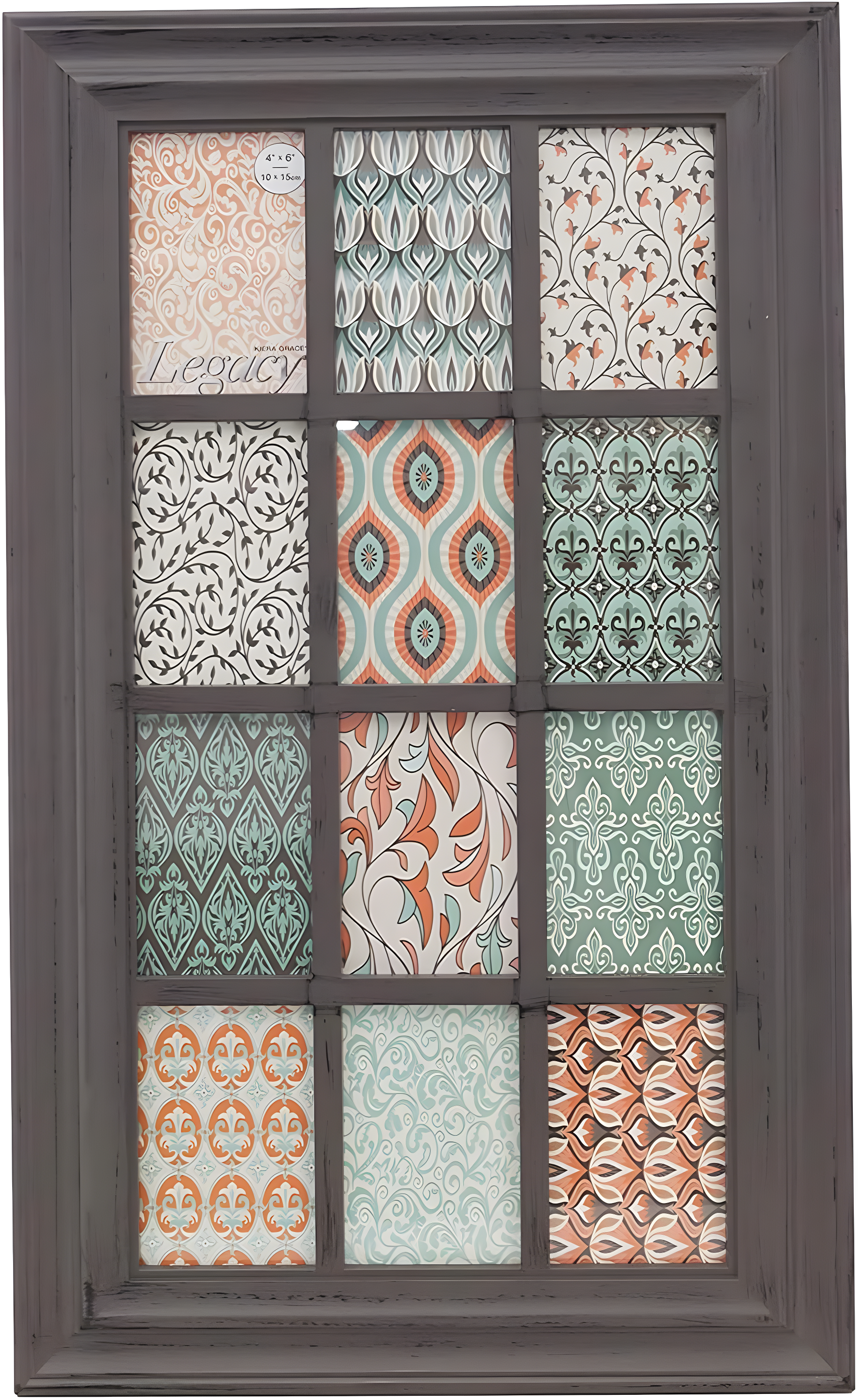 KG Collage Frame, Grey, Holds 12 4x6”