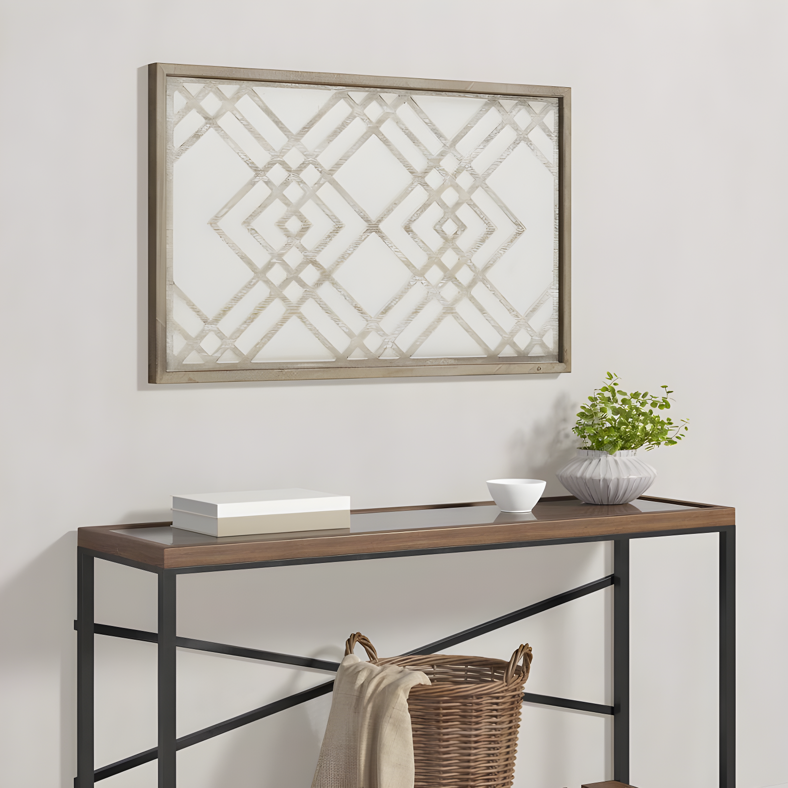 Exton Geo Carved Wall Wood Panel: Overlapping Design, MDF & Fir - Madison Park