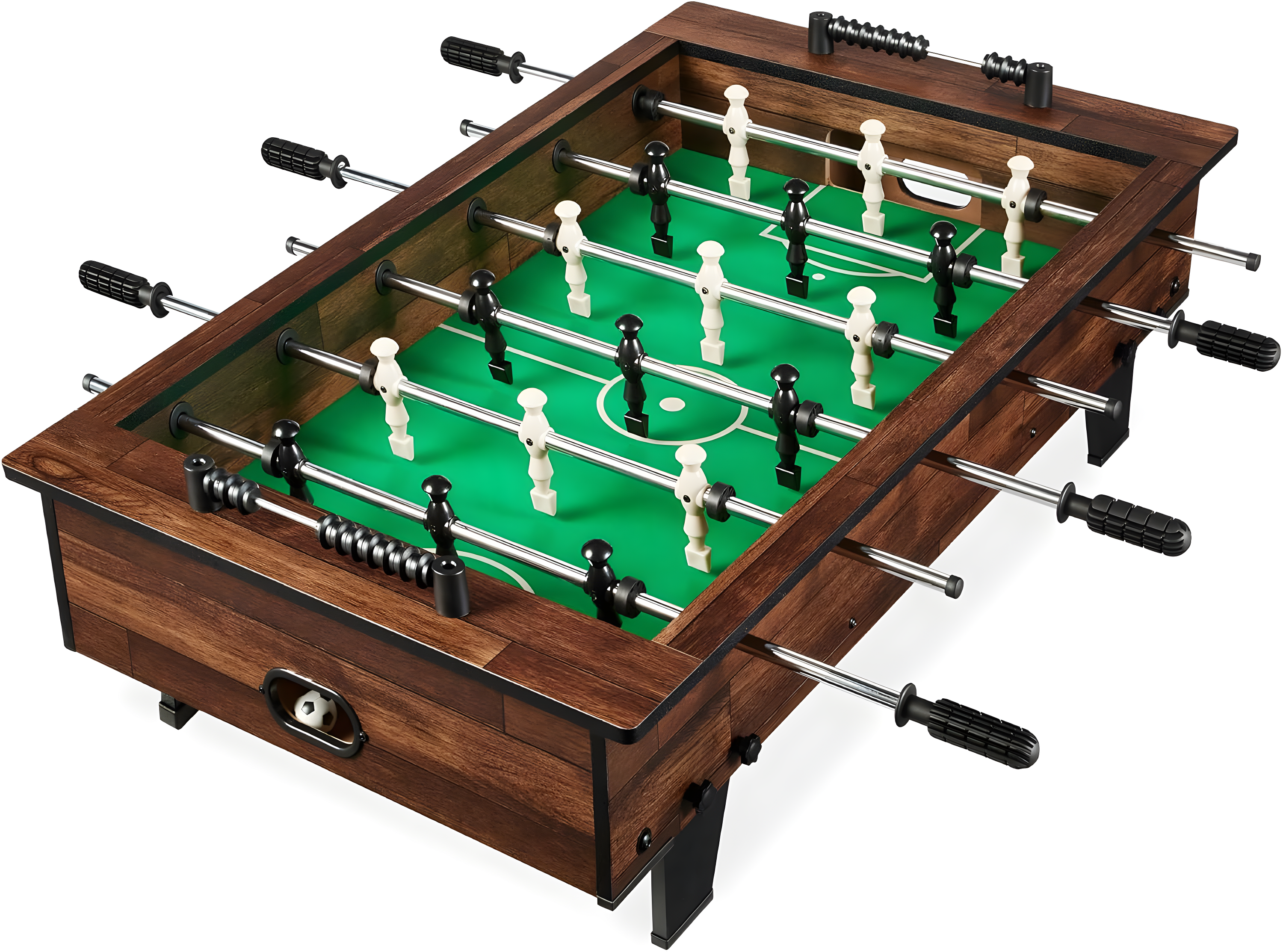 Best Choice Products 40in Tabletop Foosball Table, Arcade Table Soccer for Home, Game Room w/ 2 Balls - Dark Wood
