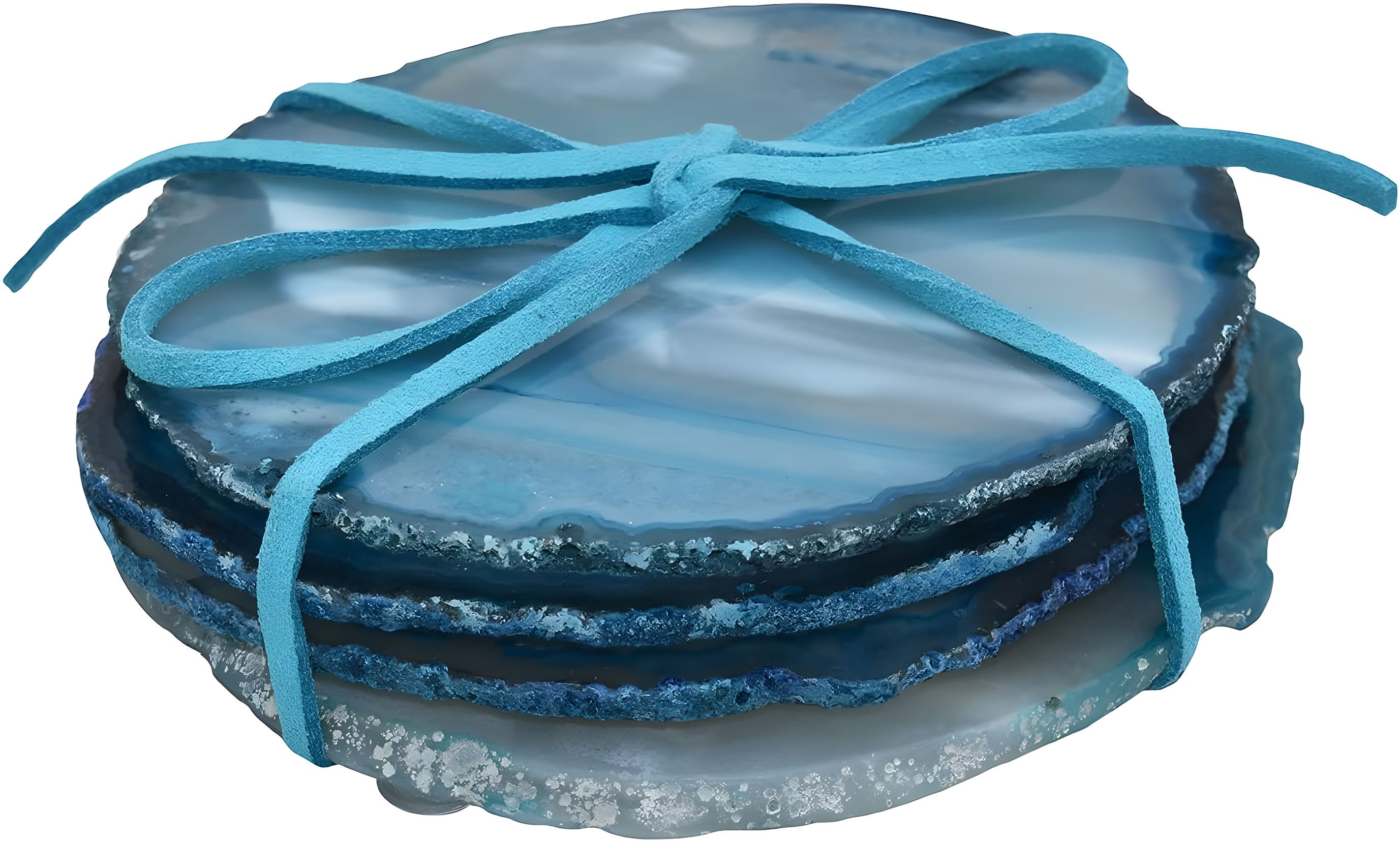 Olympus Minerals Co Agate 4 Piece Coaster Set (Set of 4)