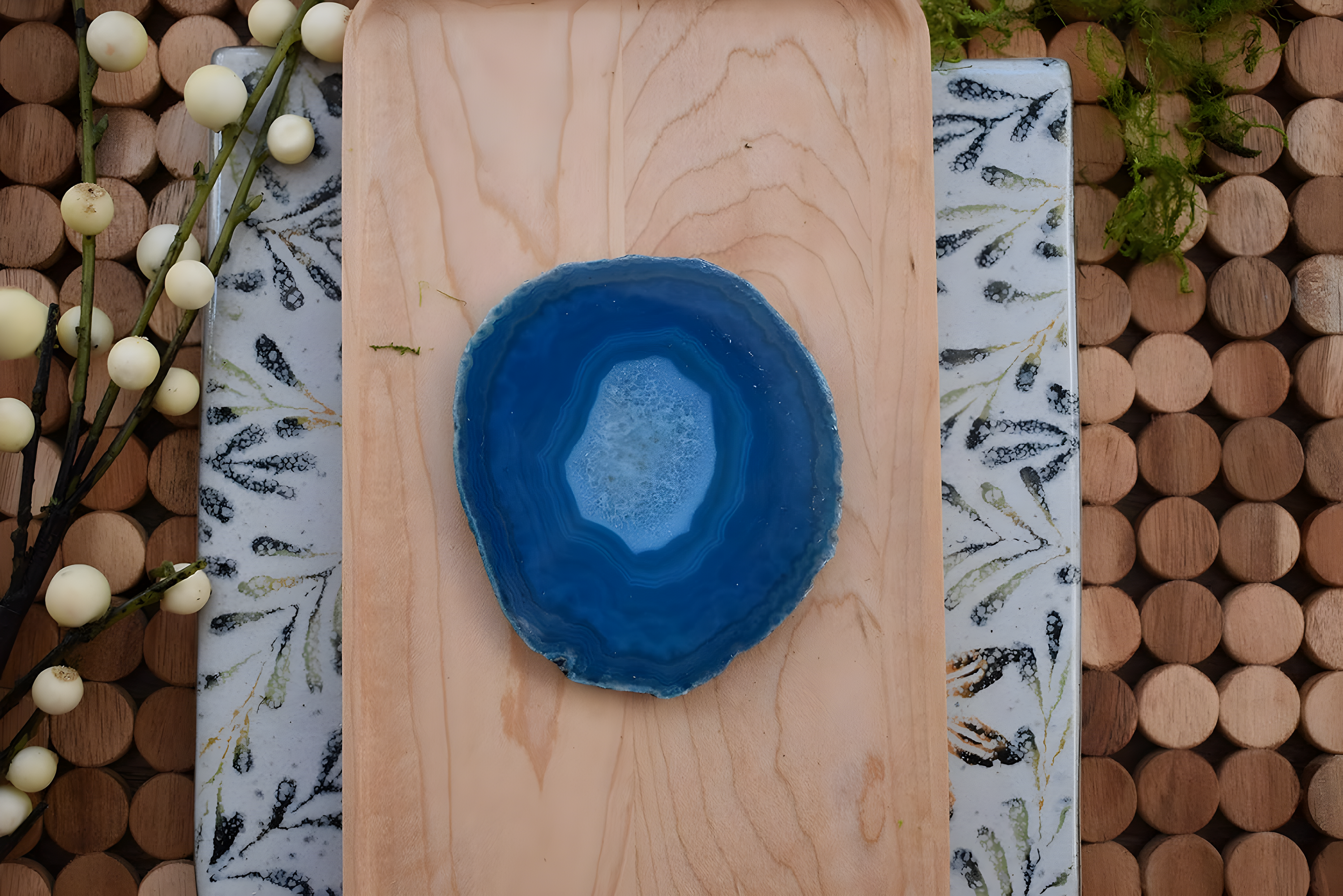 Olympus Minerals Co Agate 4 Piece Coaster Set (Set of 4)