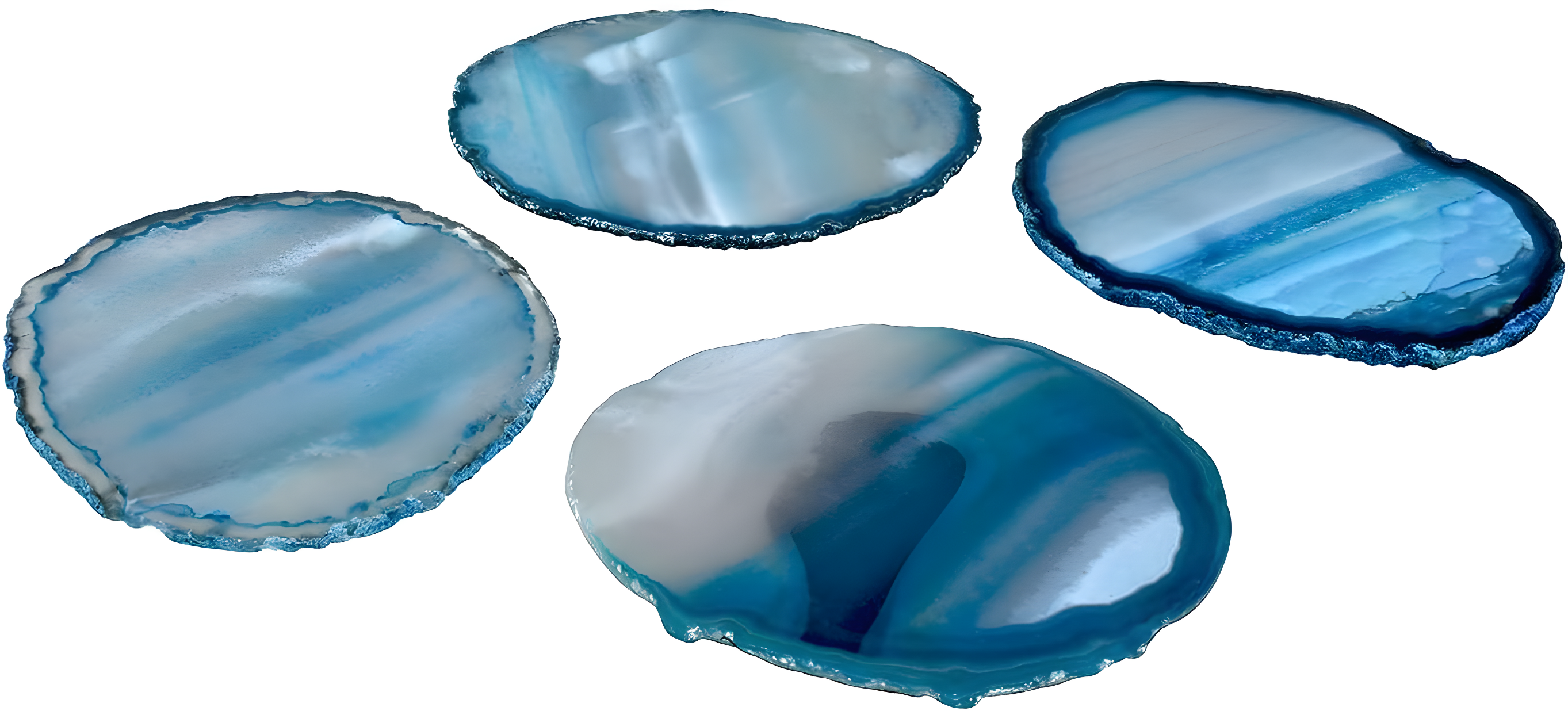 Olympus Minerals Co Agate 4 Piece Coaster Set (Set of 4)
