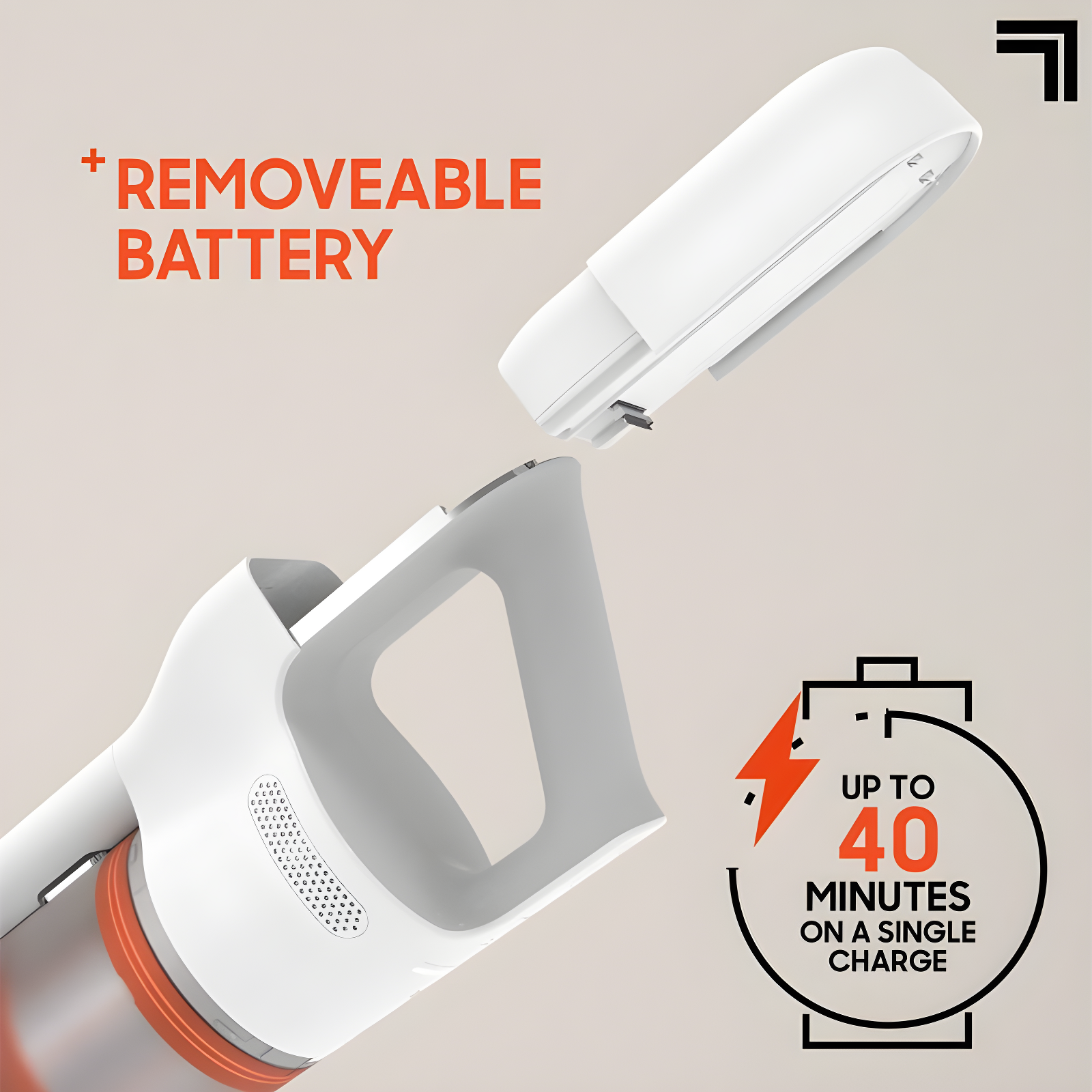 Sharper Image Stick & Handheld Combo Vacuum with 350W Motor, Cordless White: HEPA Filter, Multi-Surface, Bagless