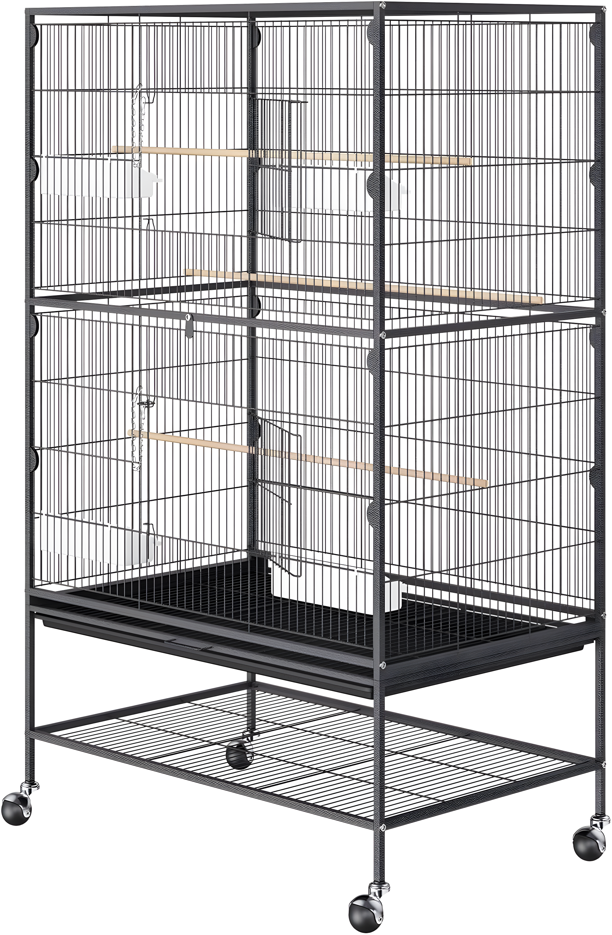 VEVOR Carbon Steel Flight Bird Cage for Parakeets, Cockatiels, Parrots 31*20*52inches