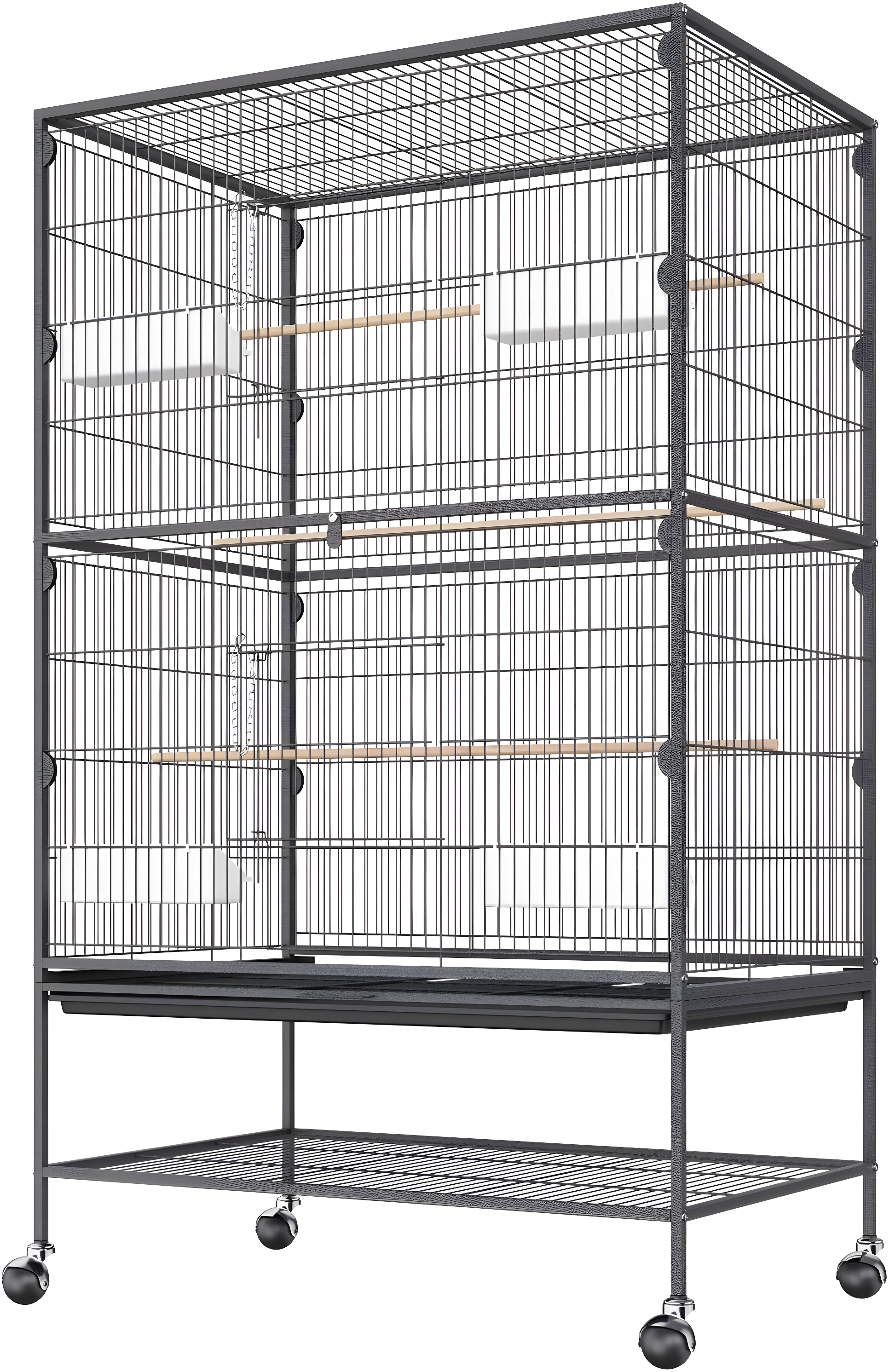 VEVOR Carbon Steel Flight Bird Cage for Parakeets, Cockatiels, Parrots 31*20*52inches