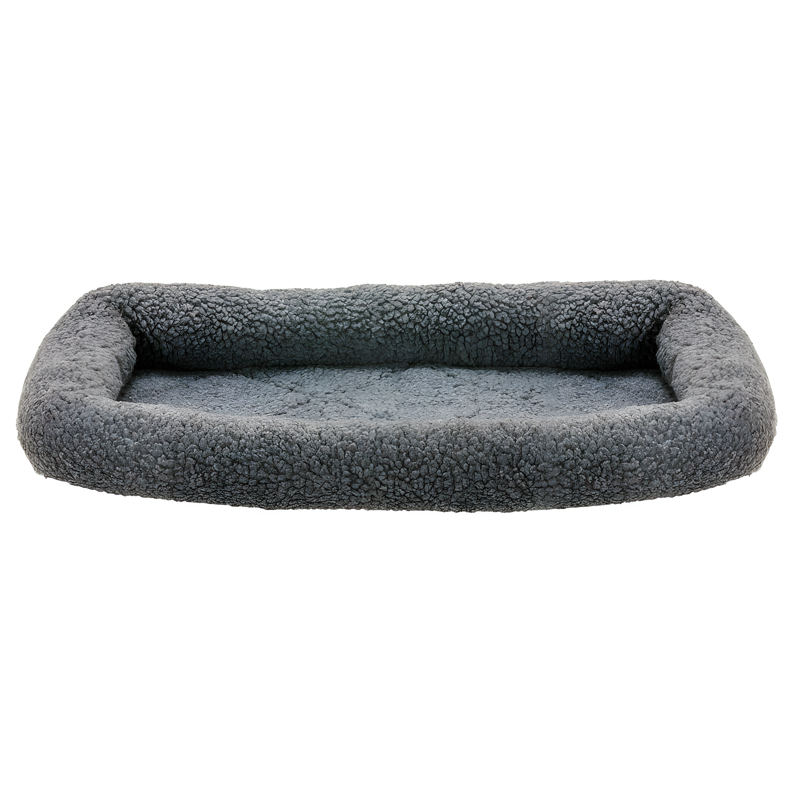 Faux Lambswool Crate Bolster Pet Bed
