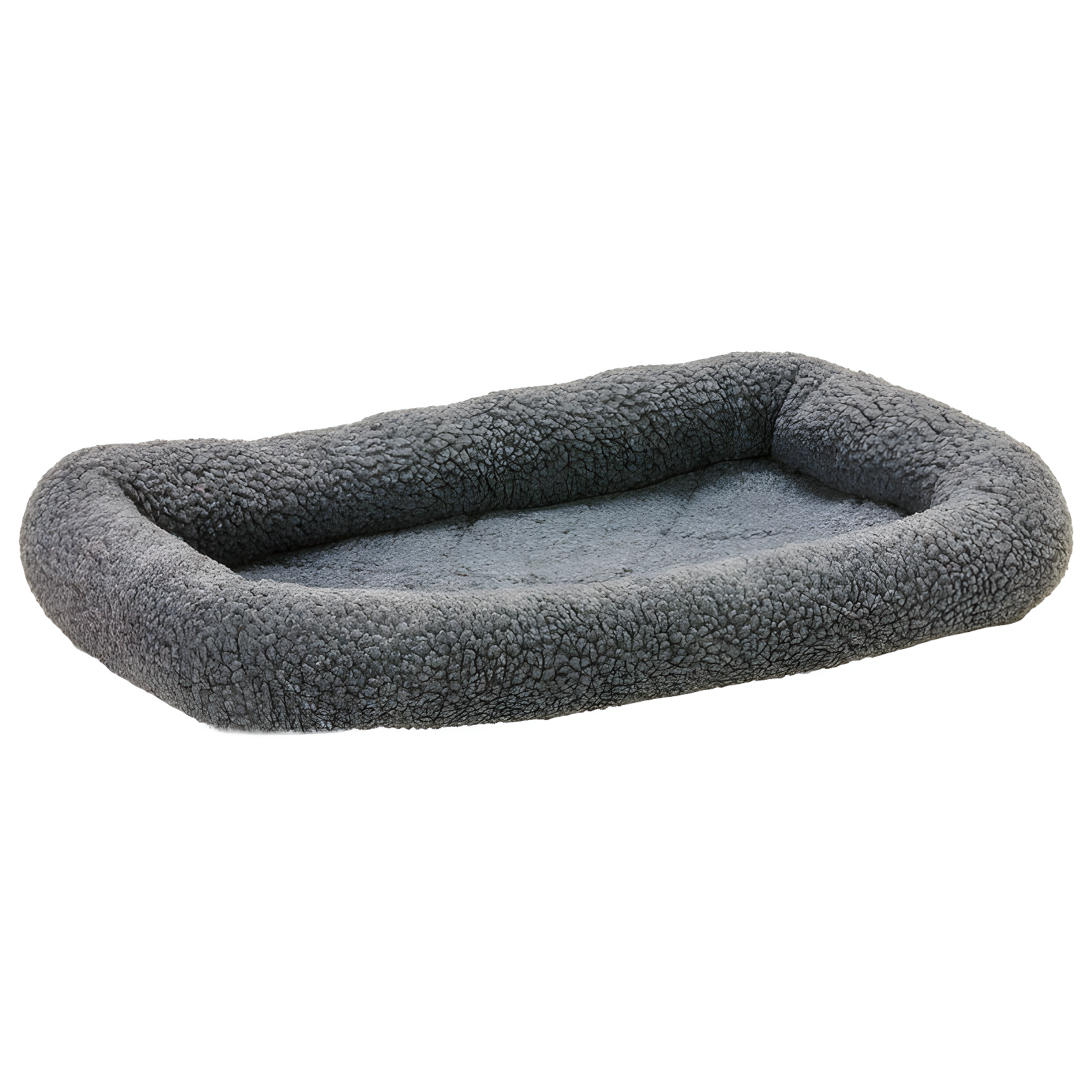 Faux Lambswool Crate Bolster Pet Bed