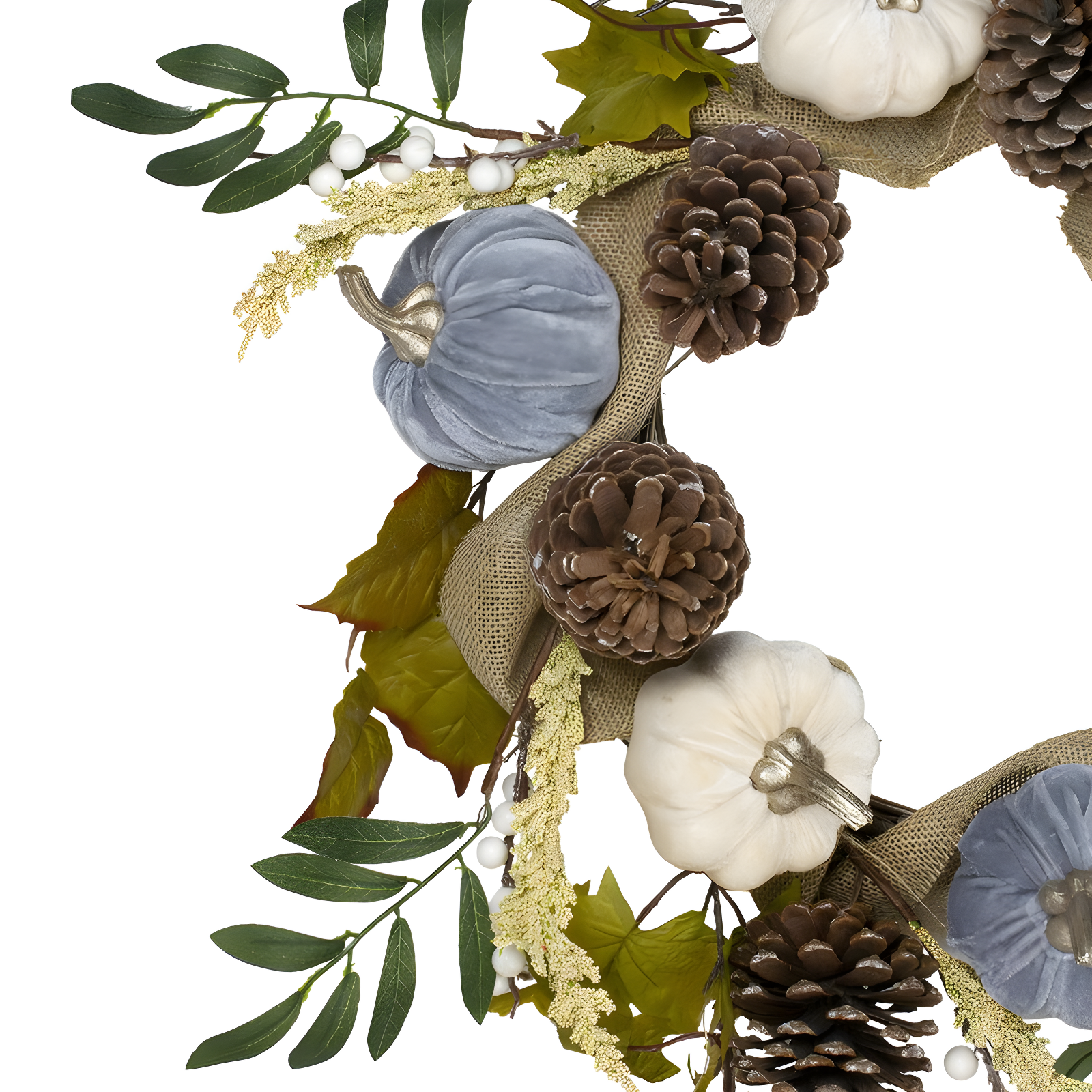 Northlight Seasonal Pumpkins Foliage Grapevine Artificial Thanksgiving Wreath 24-Inch Unlit