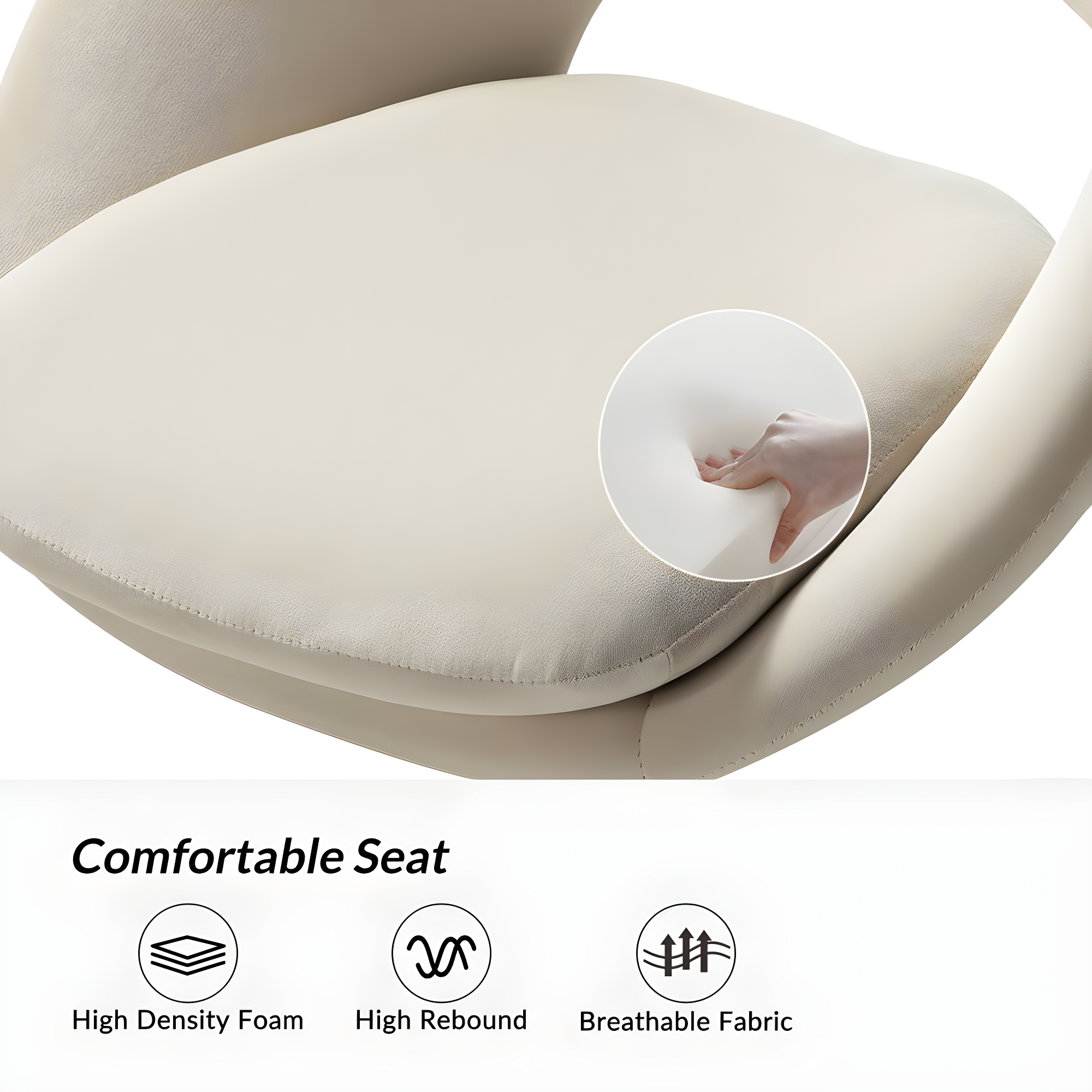Louise Velvet Modern Task Chair with Ergonomic Design