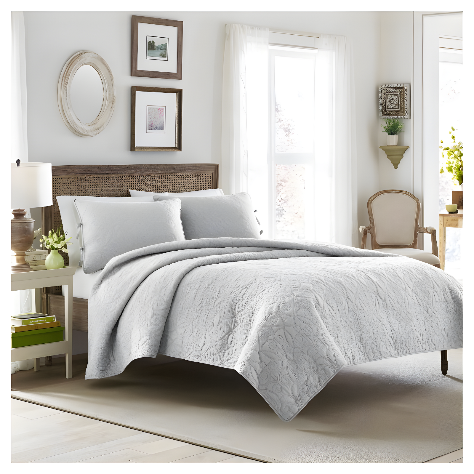 Laura Ashley Laura Ashley Felicity Cotton Reversible Quilt Set