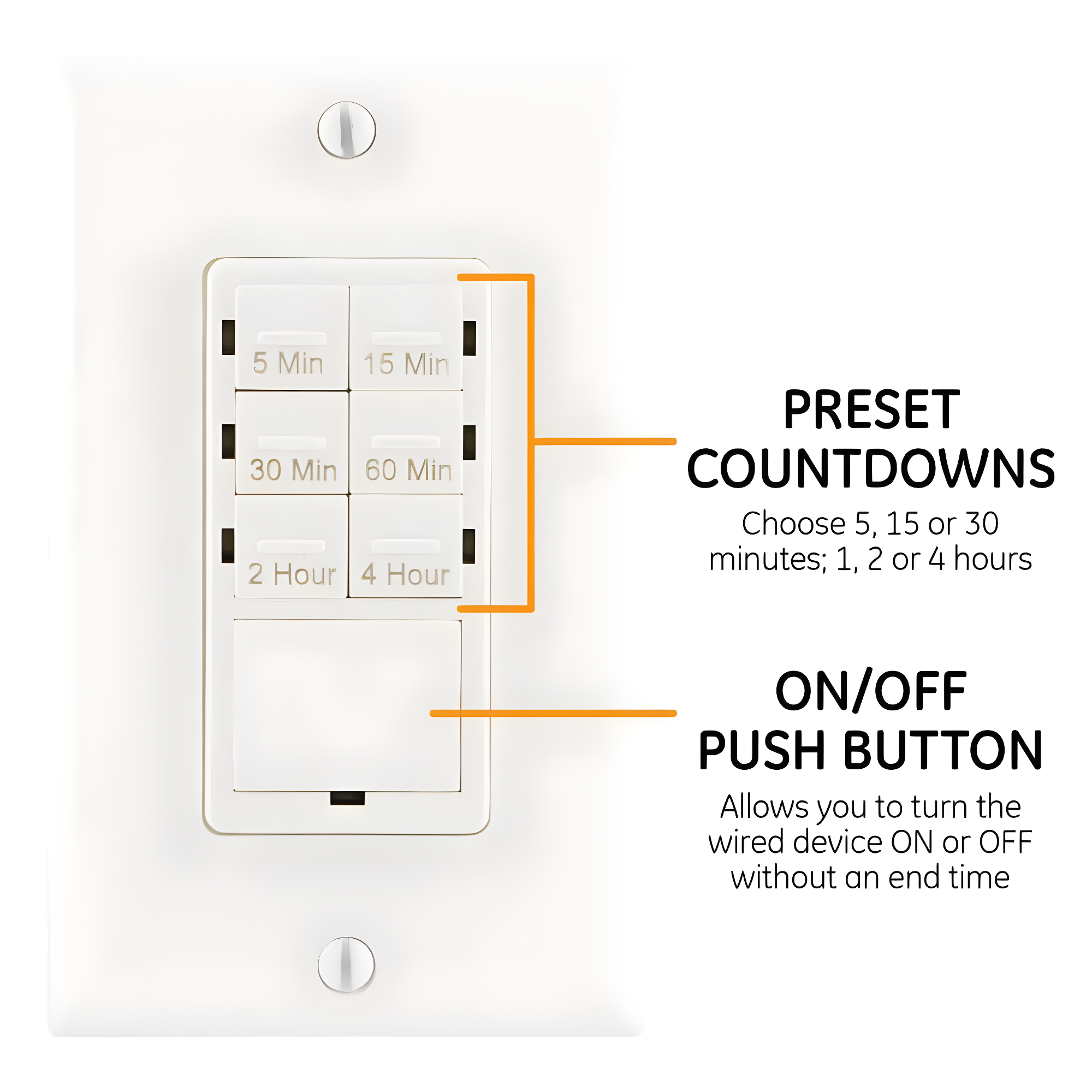 GE In-Wall 4-Hour Digital Countdown Timer