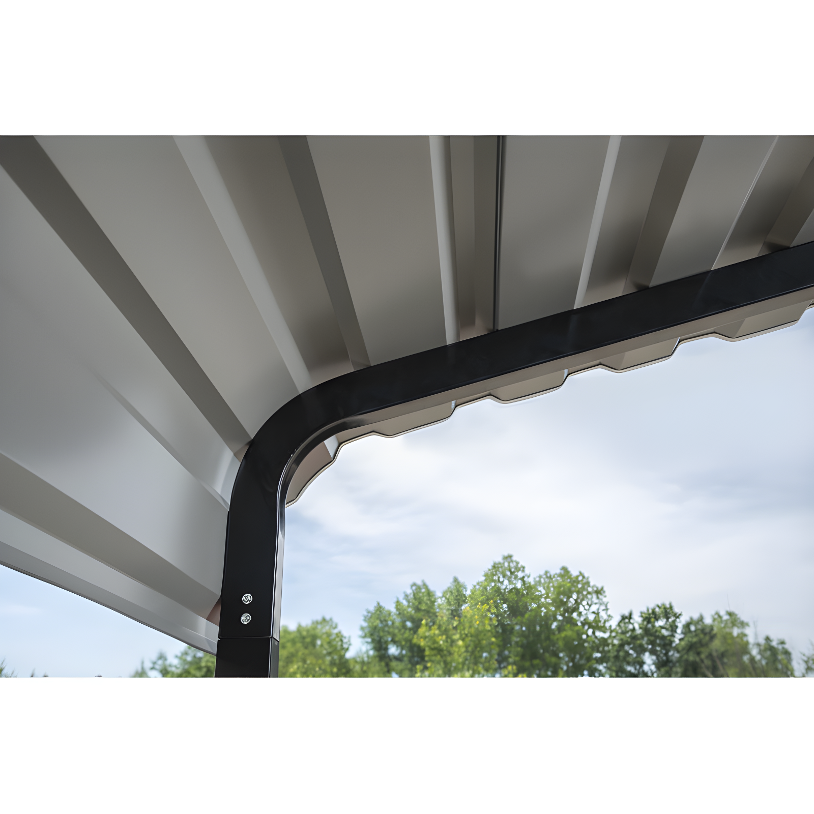 Arrow Steel Carport 10 x 15 x 7 ft. Galvanized Black/Eggshell