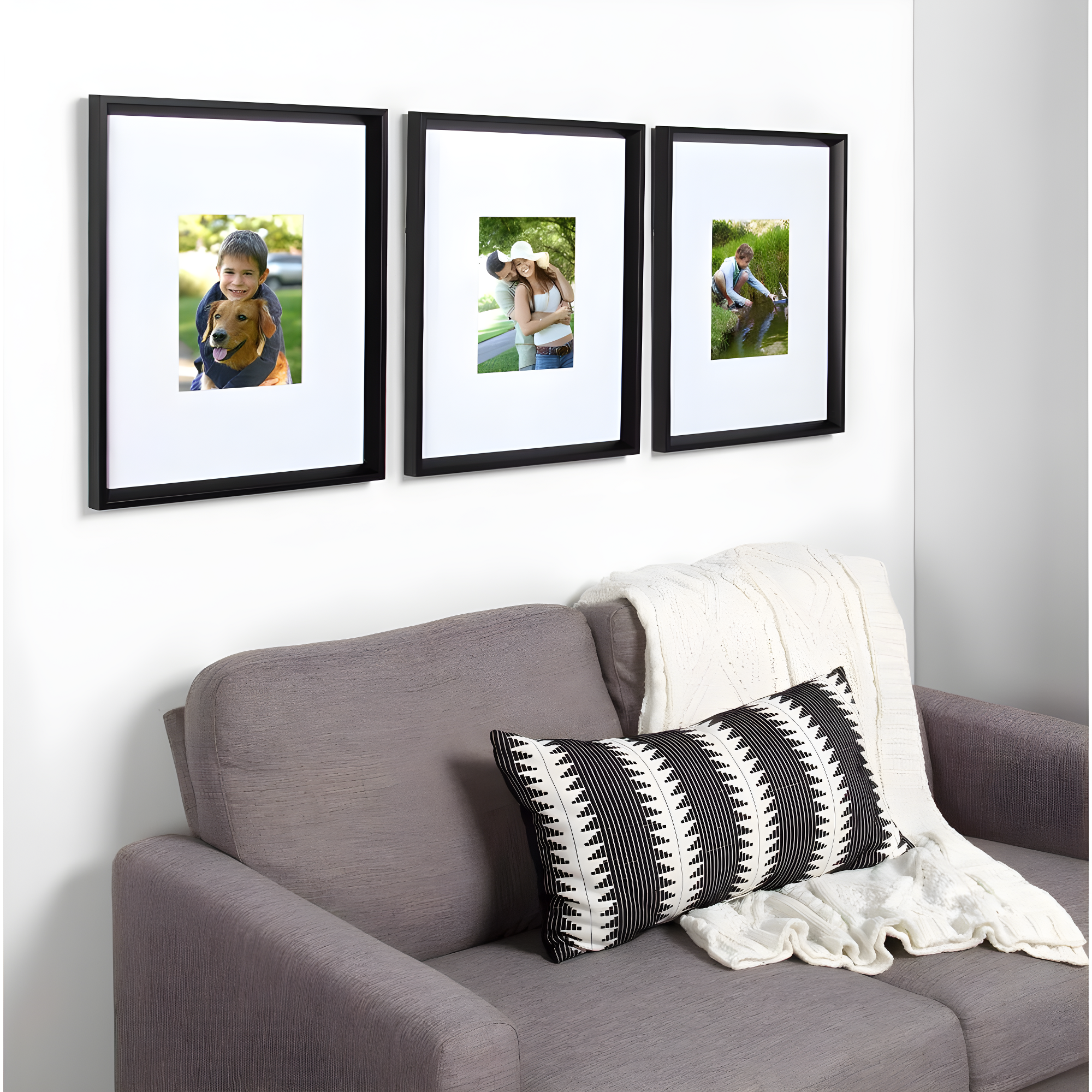 10pc Bordeaux Frame Box Set Matte White - Kate & Laurel All Things Decor: Wall Display, Modern Decor Style