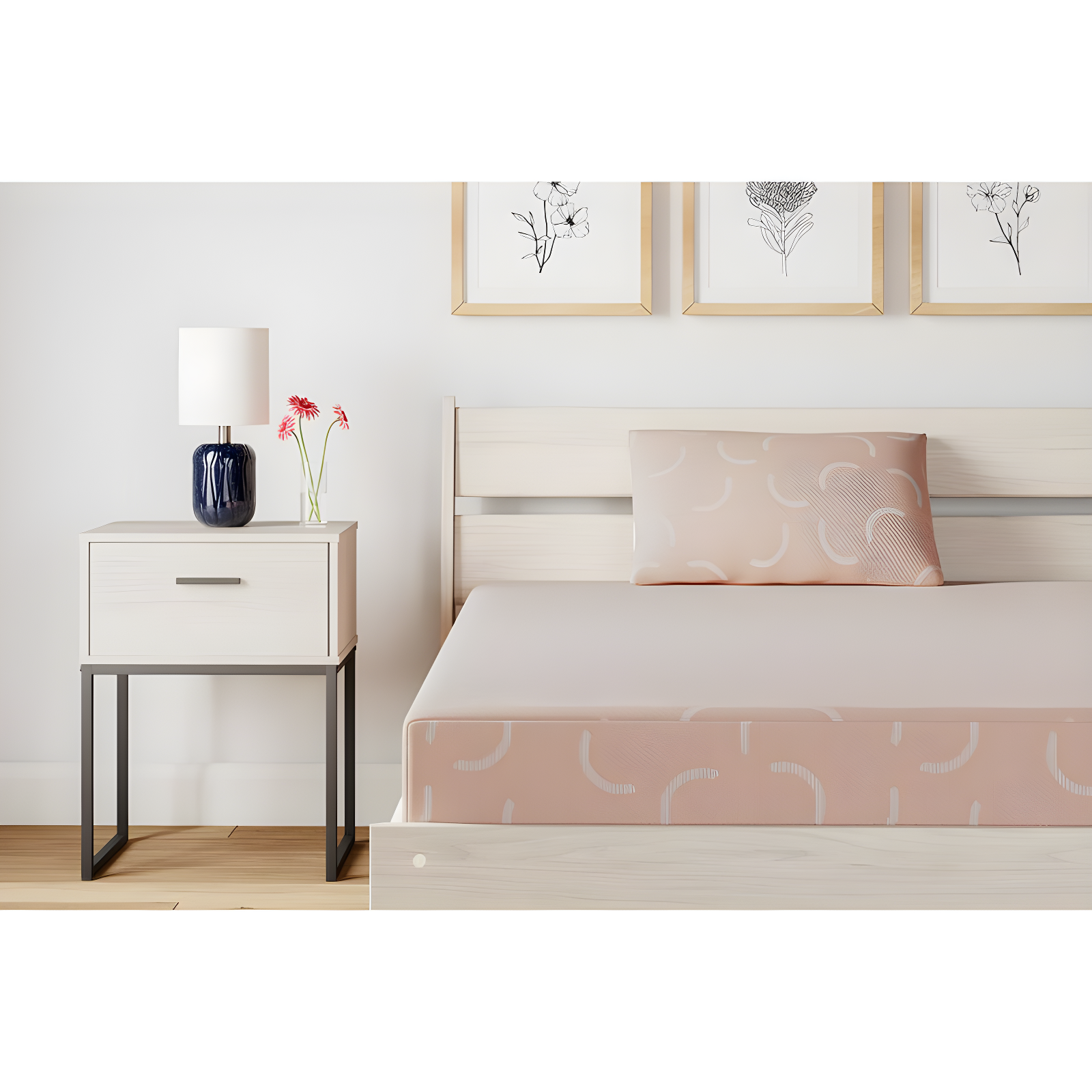 Signature Design by Ashley Ikidz Coral Twin Mattress And Pillow