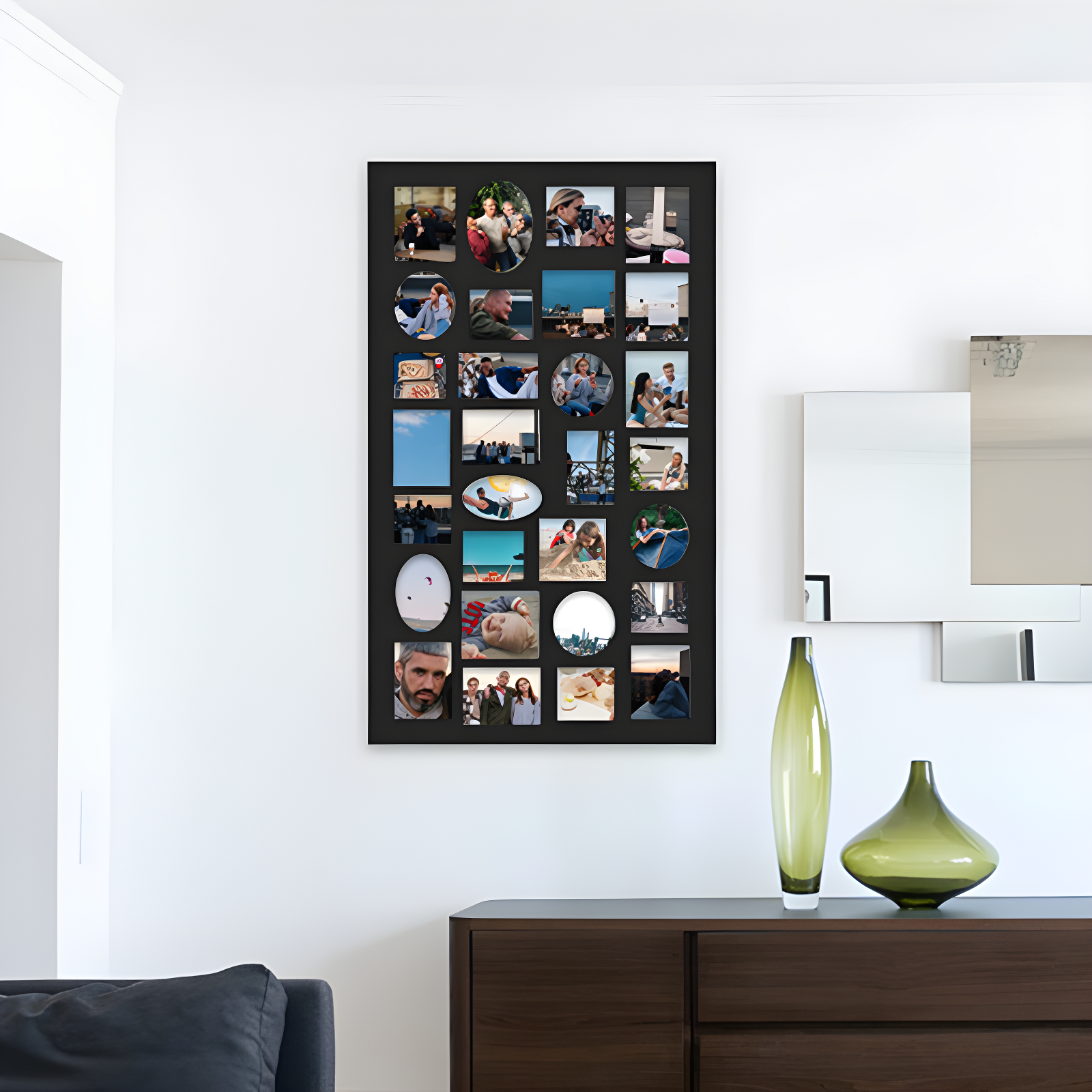 Adeco Trading Black Solid + Manufactured Wood Picture Frame