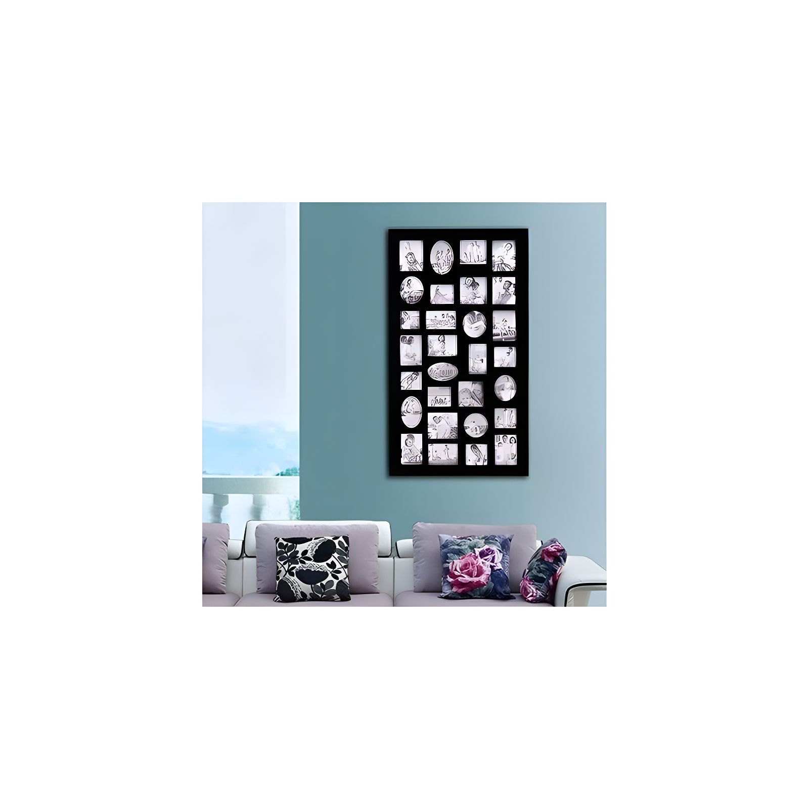Adeco Trading Black Solid + Manufactured Wood Picture Frame