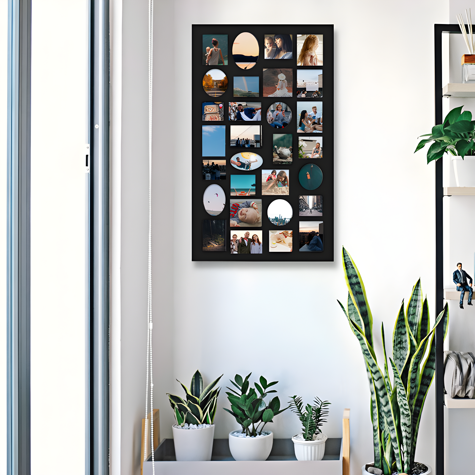 Adeco Trading Black Solid + Manufactured Wood Picture Frame
