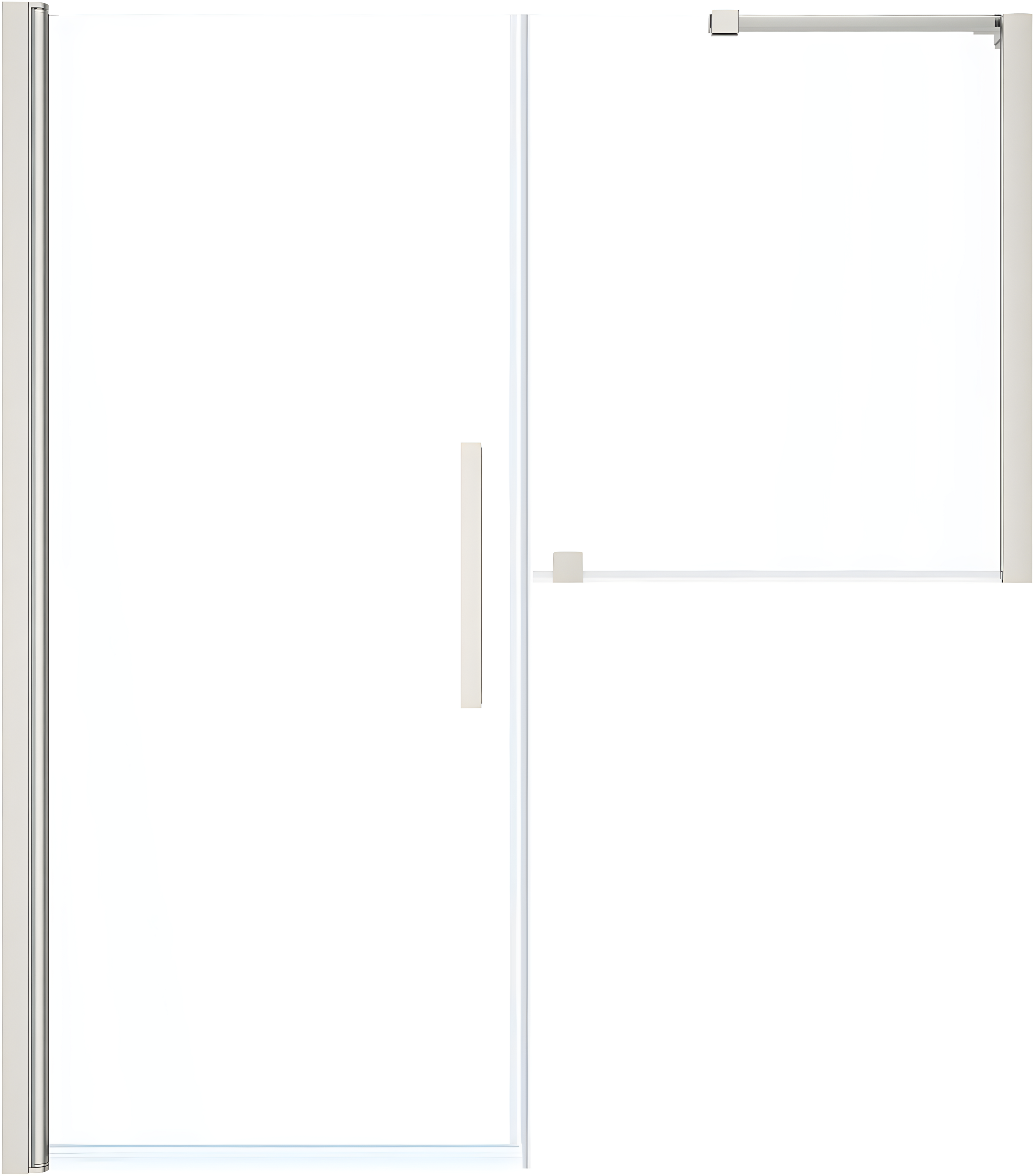 Endless Pasadena 59" W x 72" H Buttress Alcove Shower Kit, Door, Panel