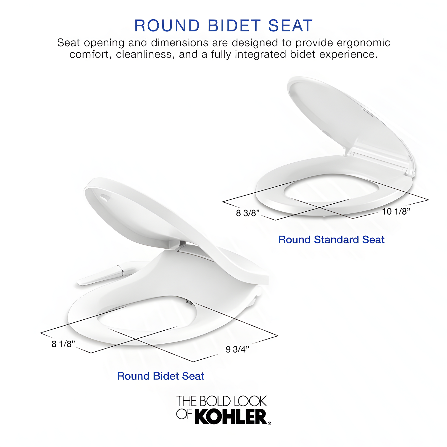 PureWash M250 Round Bidet Toliet Seat, Manual Non-Electric Bidets for Existing Toilets