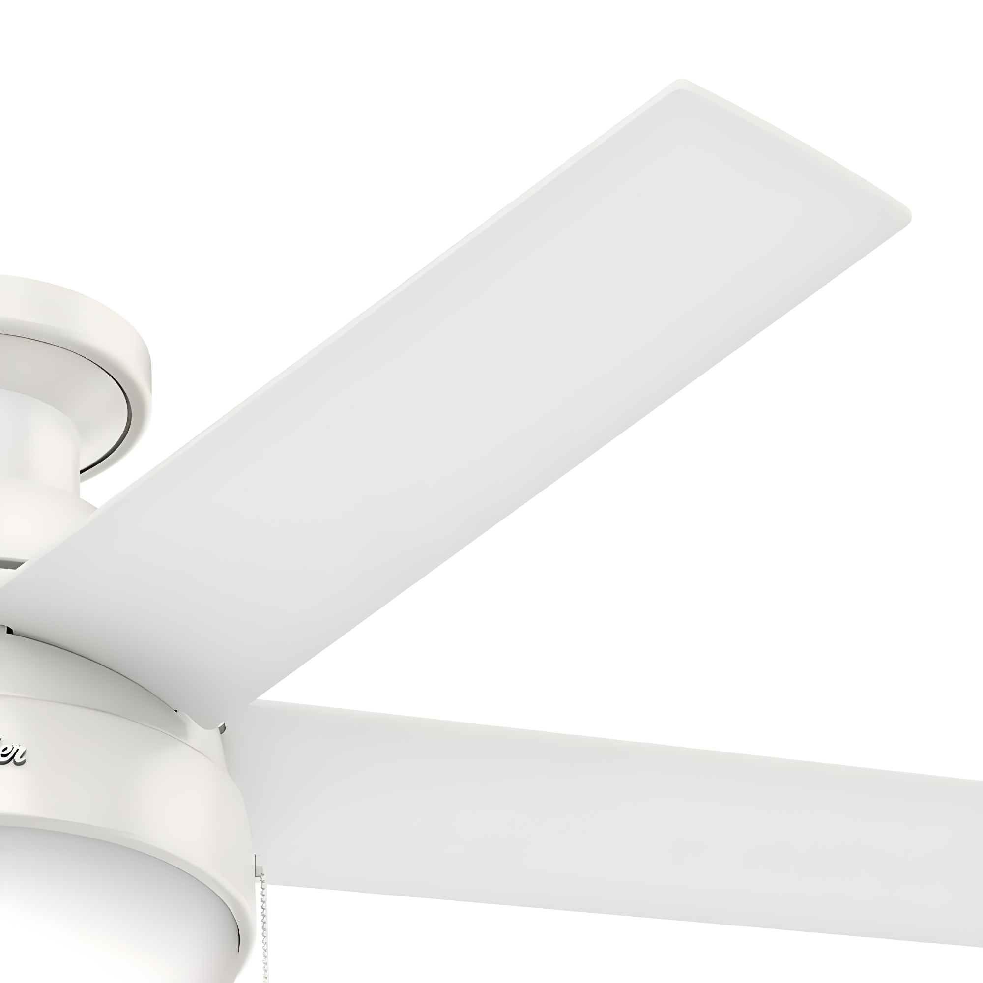 46" Anslee 5 - Blade LED Flush Mount Ceiling Fan with Pull Chain and Light Kit Included