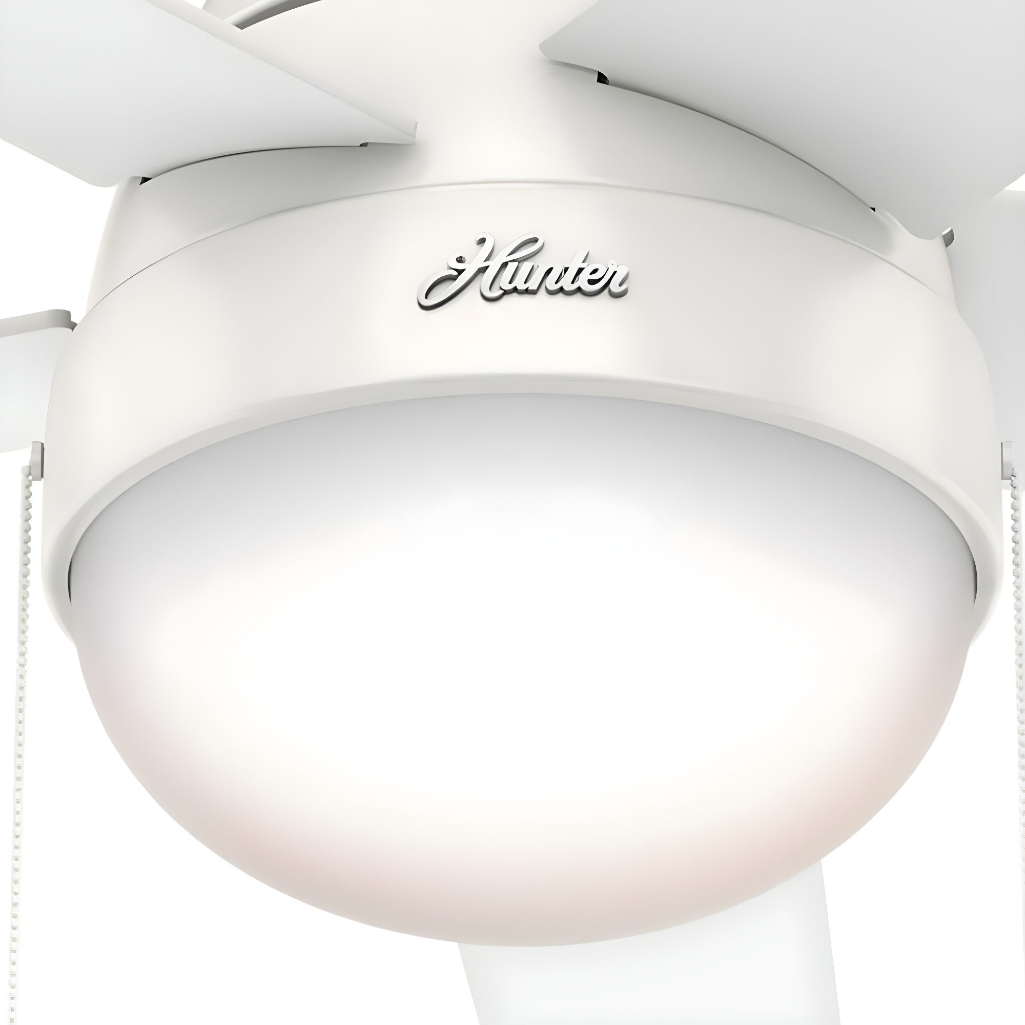 46" Anslee 5 - Blade LED Flush Mount Ceiling Fan with Pull Chain and Light Kit Included
