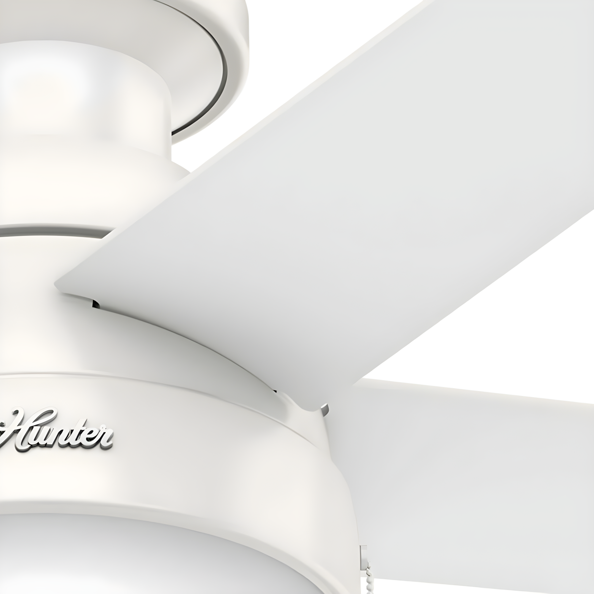 46" Anslee 5 - Blade LED Flush Mount Ceiling Fan with Pull Chain and Light Kit Included