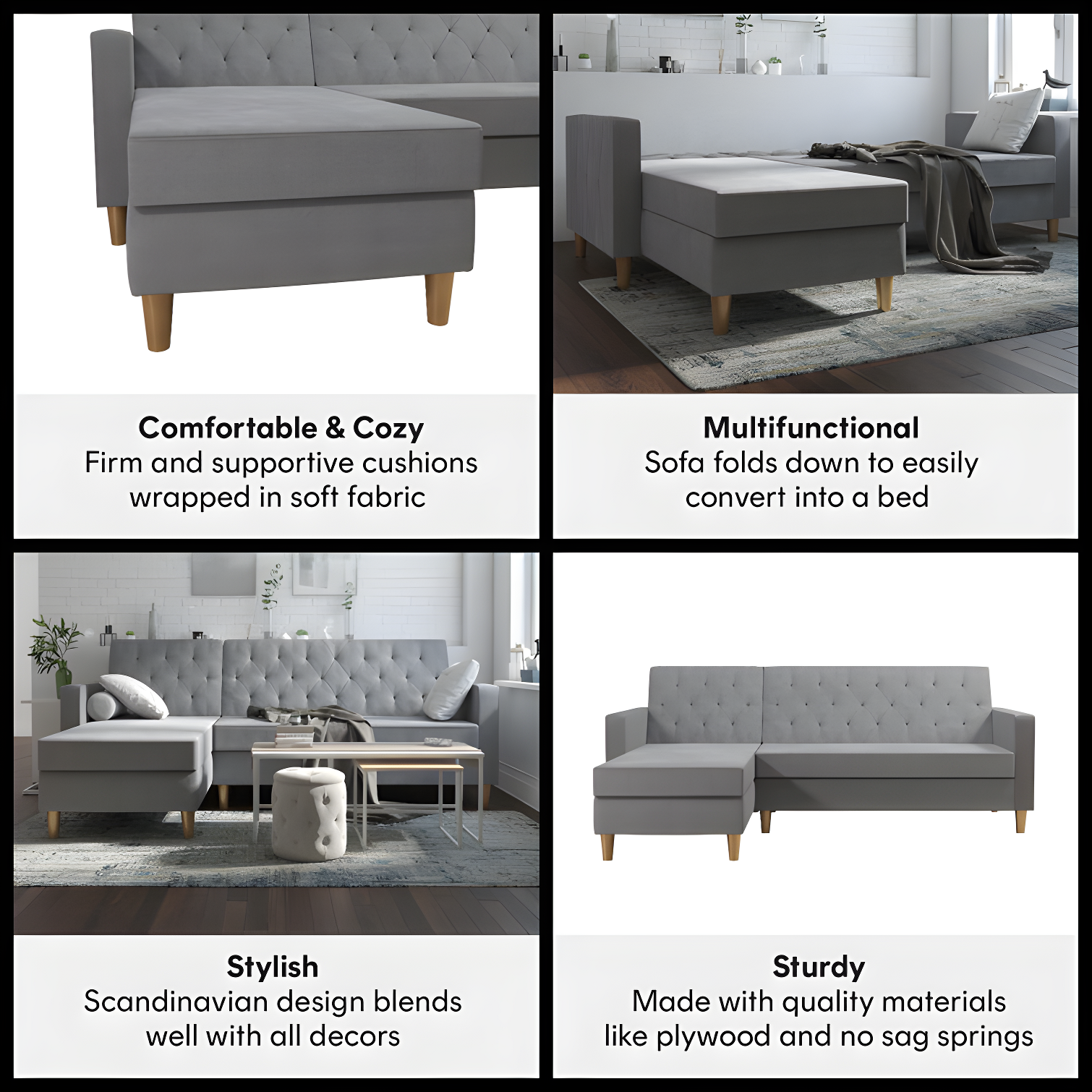 Liberty Upholstered Reversible Chaise Sectional with Storage