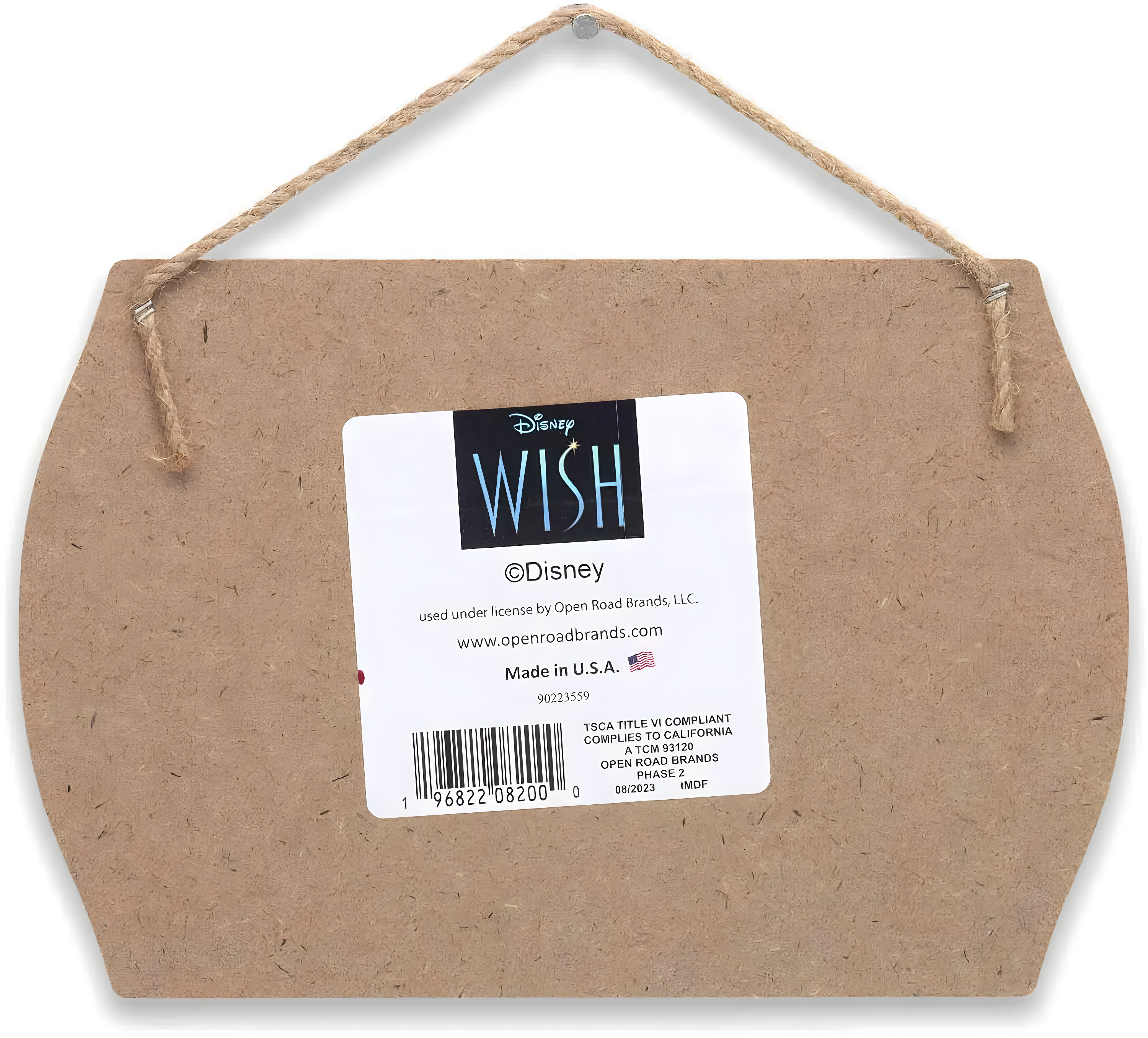 Disney Wish Watch Us Shine Asha and Star Hanging Wood Wall Decor - Adorable Wish Sign for Kids' Bedroom or Movie Room