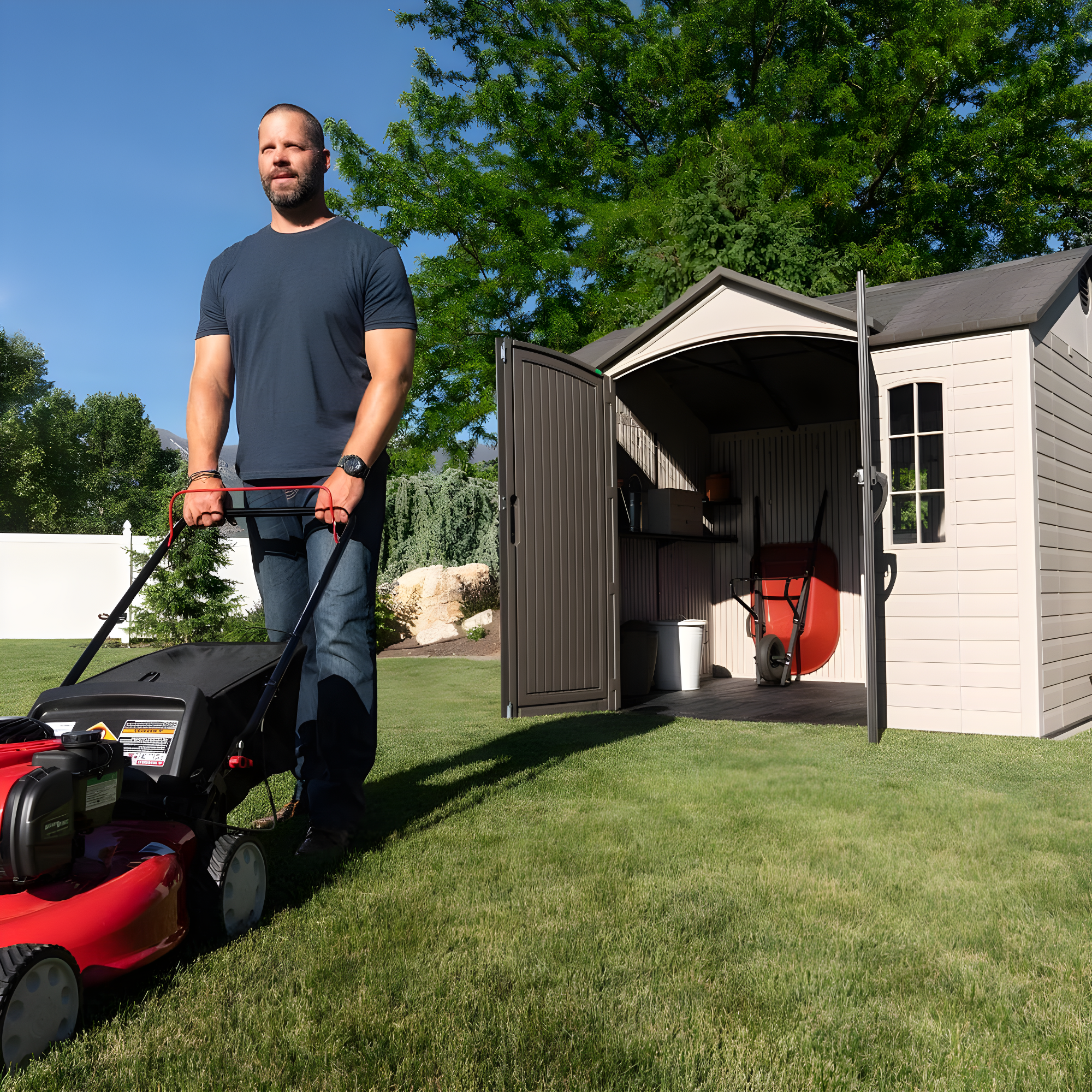 Lifetime 10 Ft. x 8 Ft. High-Density Polyethylene Outdoor Storage Shed with Steel-Reinforced Construction & Reviews | Wayfair