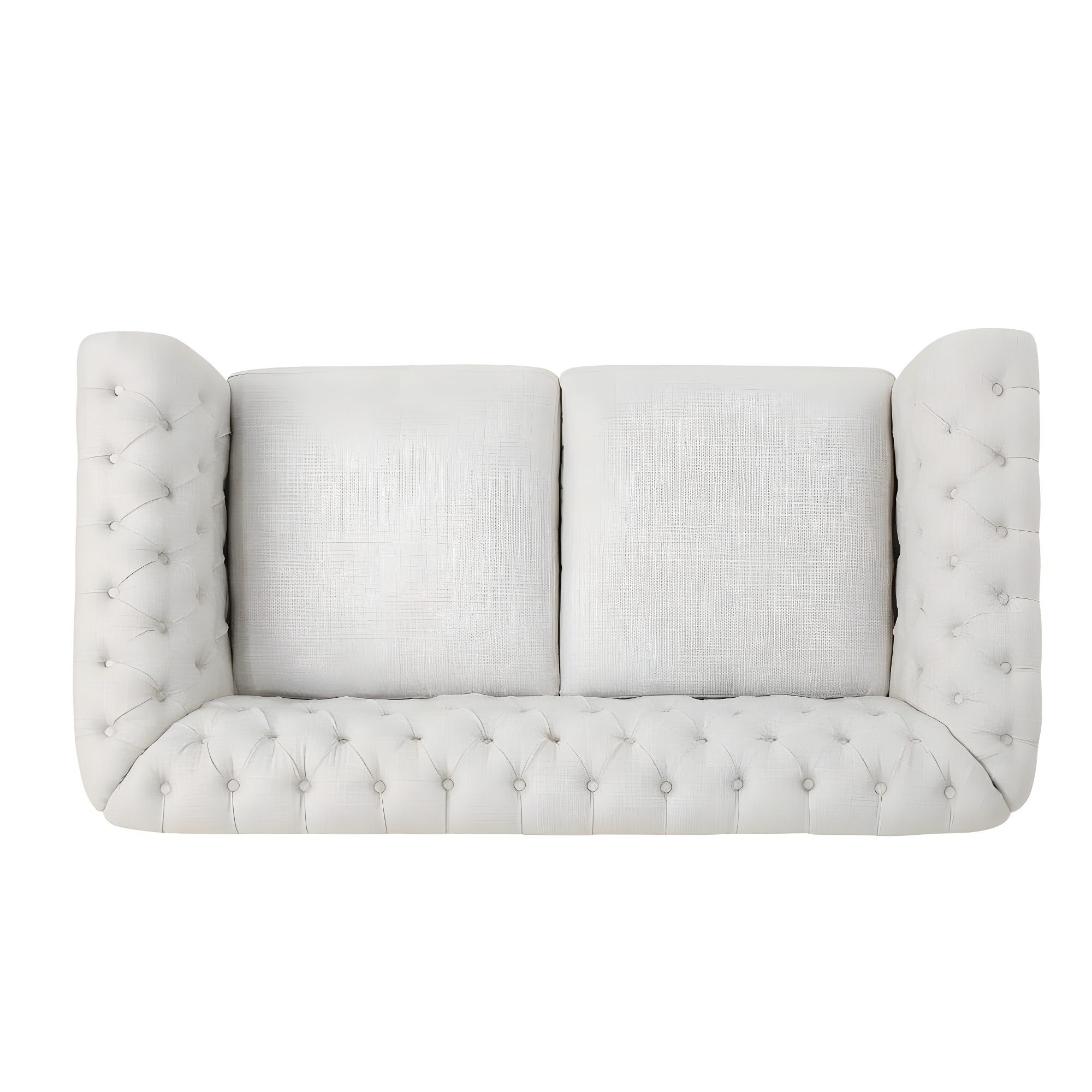 Noble House Ember Interiors Aaniya Fabric Chesterfield Loveseat Sofa, Beige