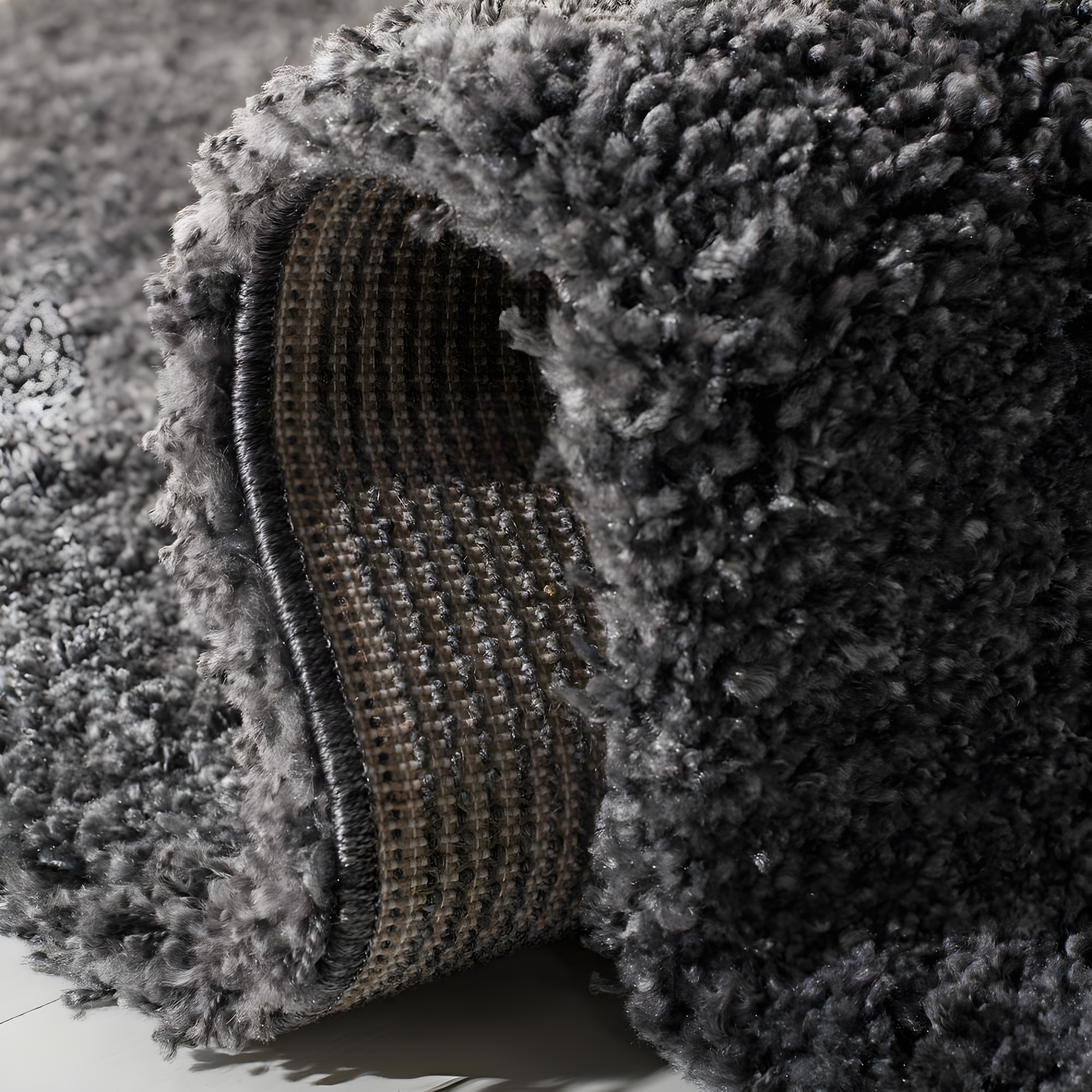 Shag SG151 Power Loomed Indoor Area Rug - Dark Grey - 6'7"x9'6" - Safavieh.