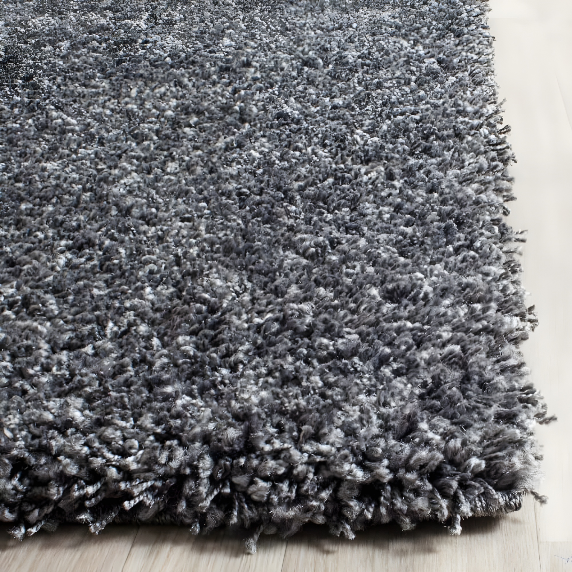 Shag SG151 Power Loomed Indoor Area Rug - Dark Grey - 6'7"x9'6" - Safavieh.