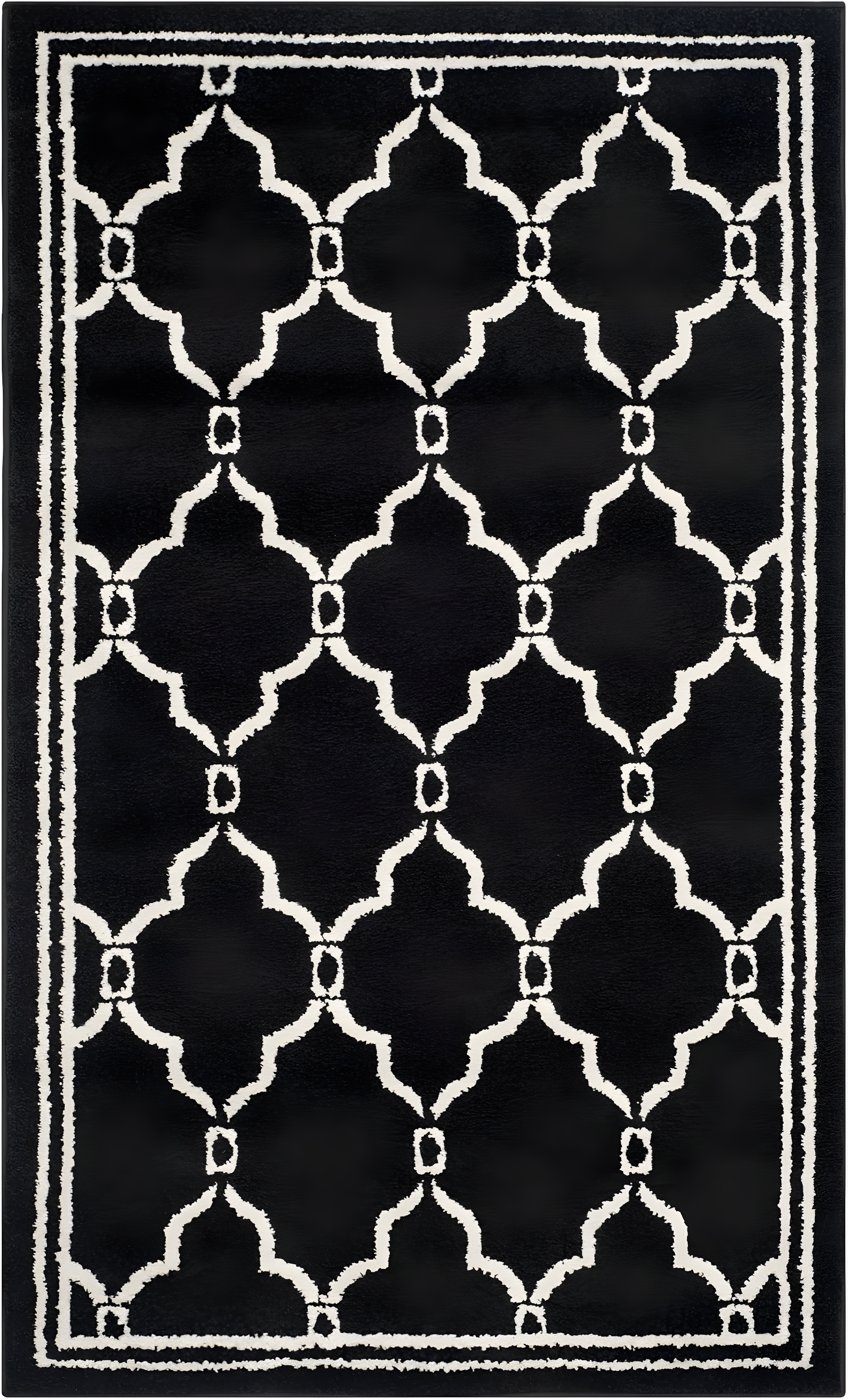 Amherst AMT414 Power Loomed Indoor Area Rug - Anthracite/Ivory - 4'x6' - Safavieh