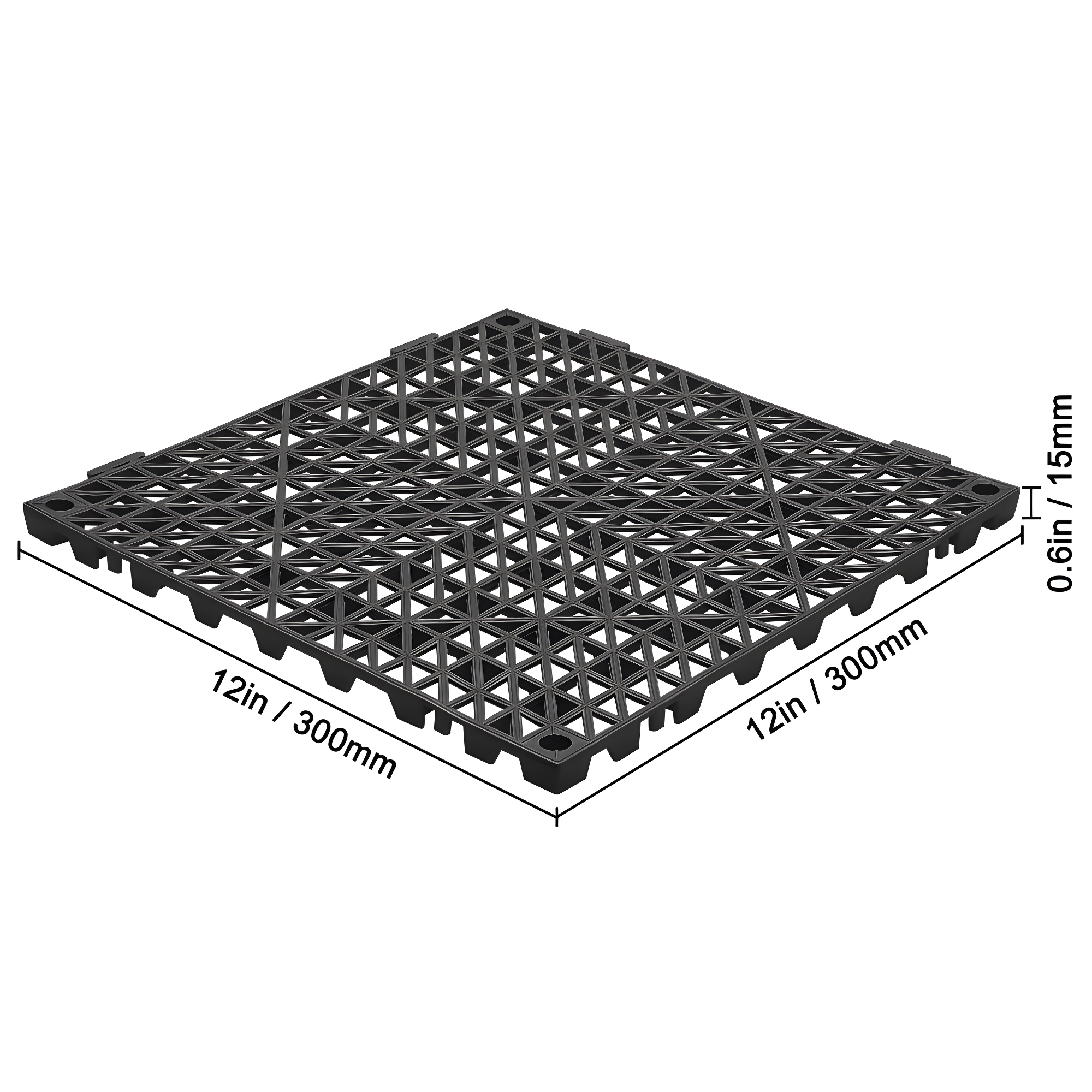 VEVOR 12" x 12" Outdoor Deck Tiles (Set of 12)
