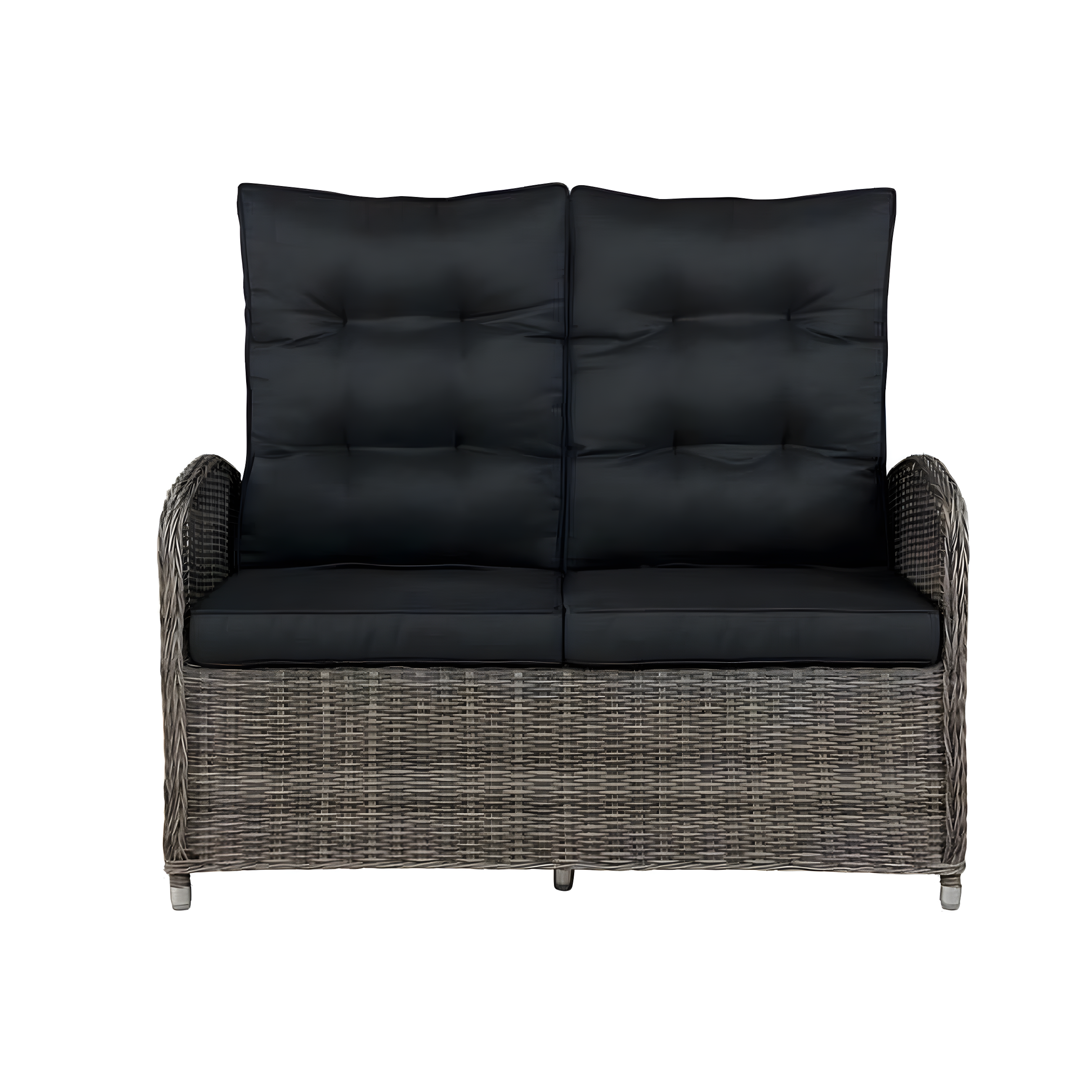 Monaco Outdoor 2 Seat Reclining Bench - Gray - Alaterre Furniture