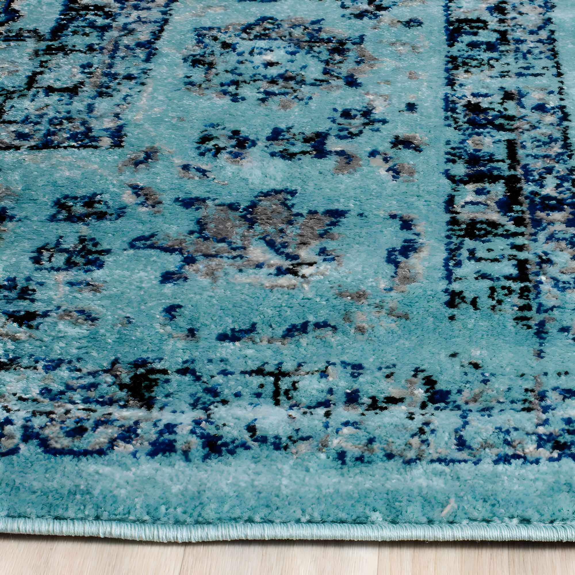 Evoke EVK220 Power Loomed Accent Rug - Light Blue/Light Blue - 2'2"x4' - Safavieh.