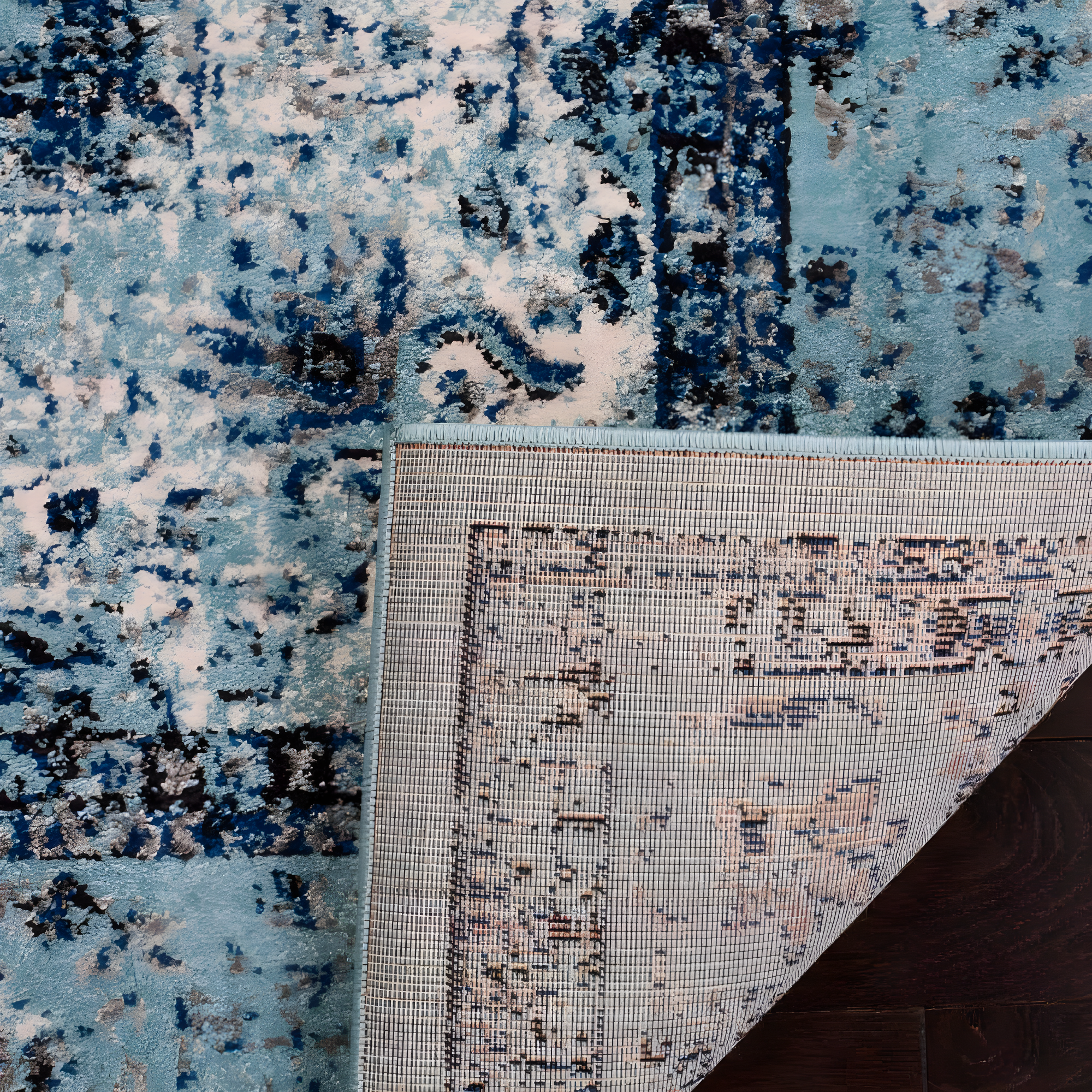 Evoke EVK220 Power Loomed Accent Rug - Light Blue/Light Blue - 2'2"x4' - Safavieh.