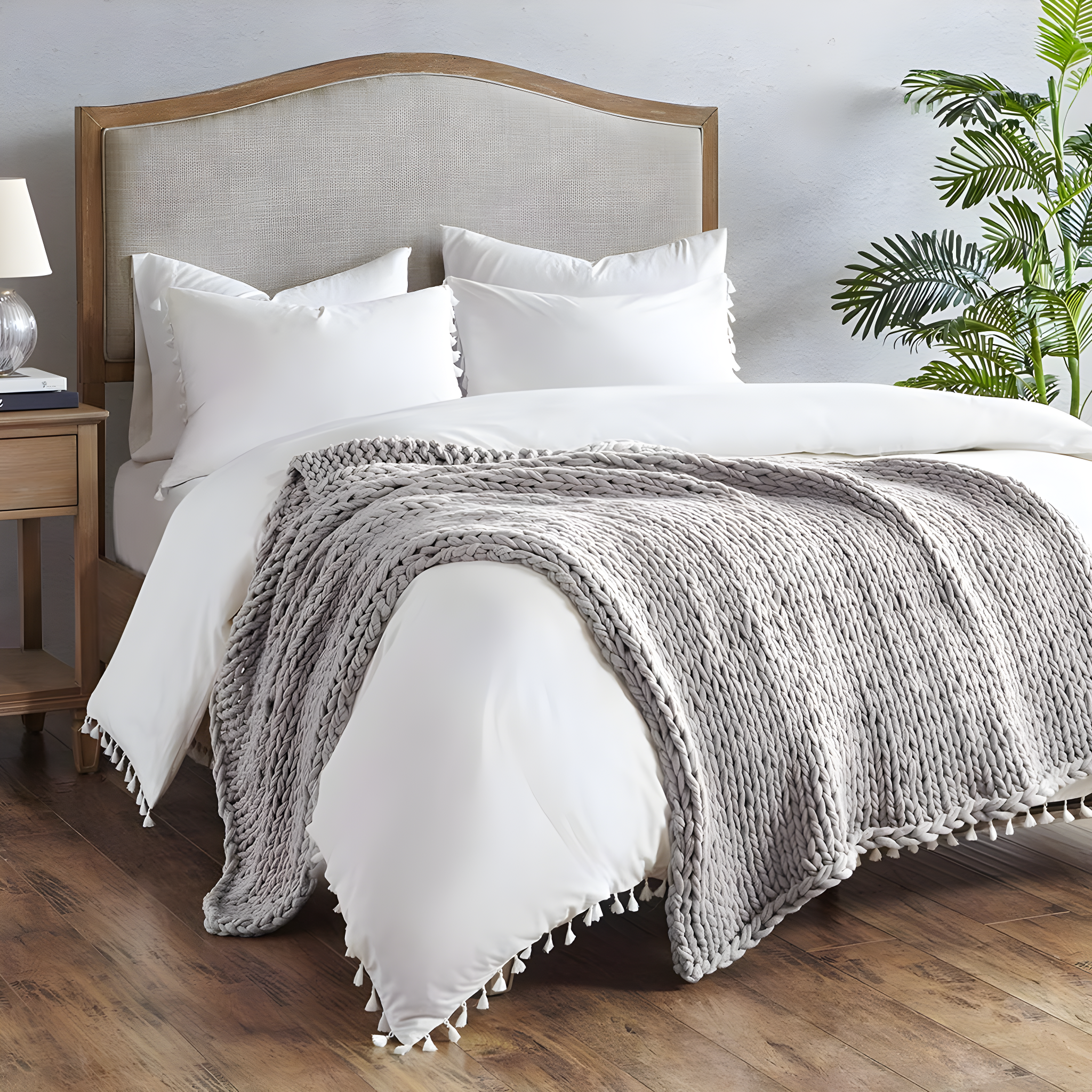 Kelly Clarkson Home Madison Hand Made Chunky Double Knit Throw Blanket