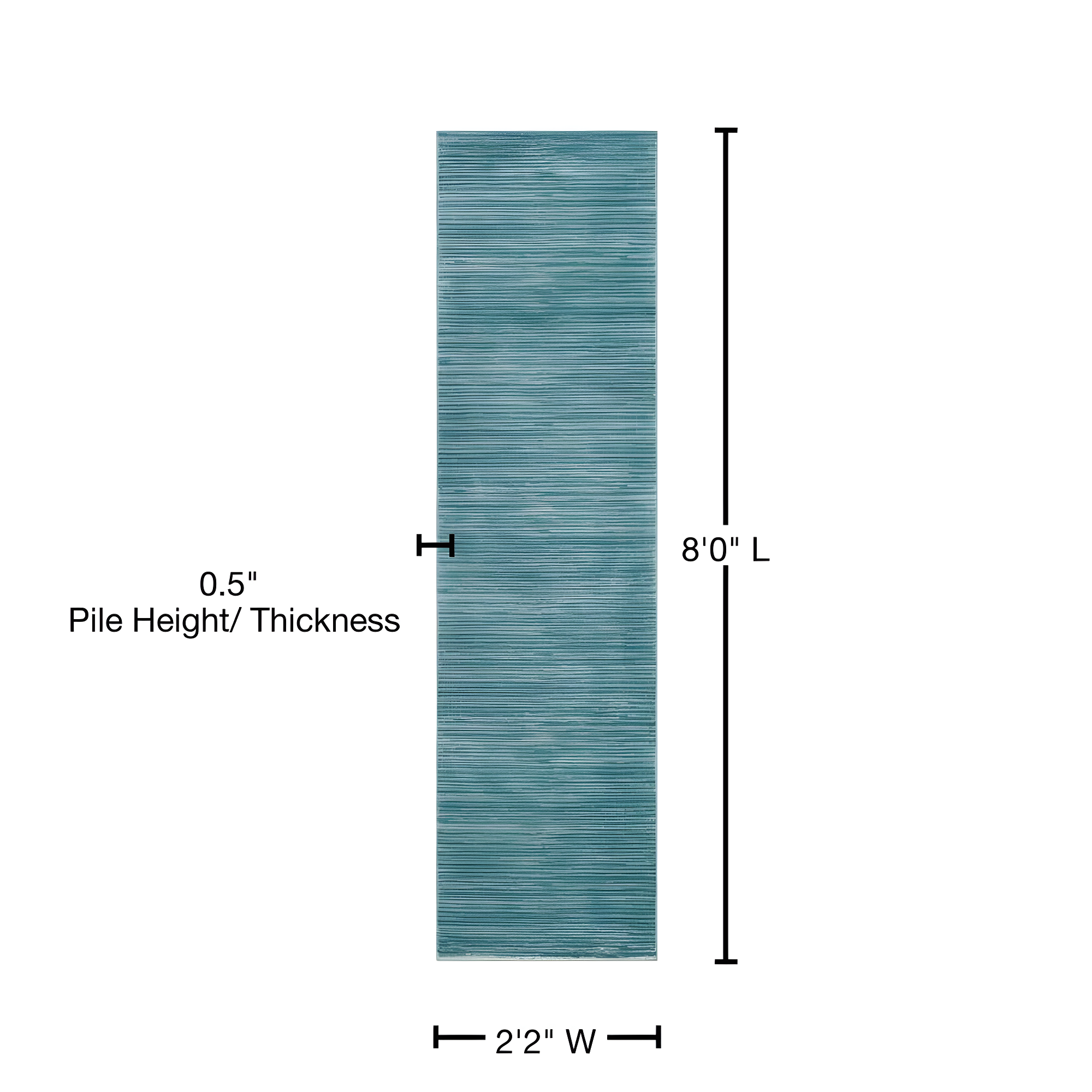 Vision VSN606 Power Loomed Indoor Runner Rug - Aqua - 2'2"x8' - Safavieh