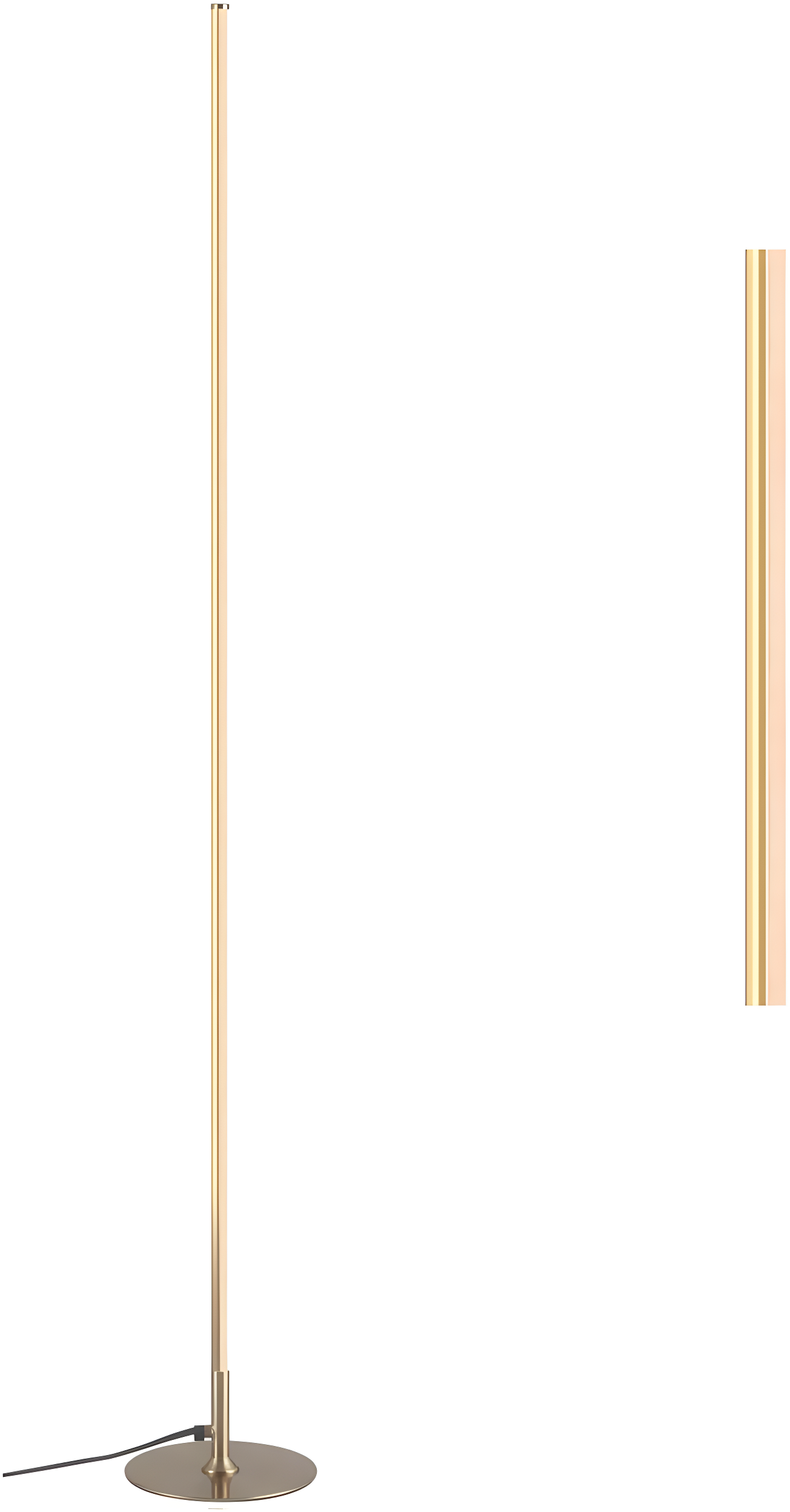 JONATHAN Y Iris 59.5" LED Integrated Floor Lamp, Gold, JYL7007B