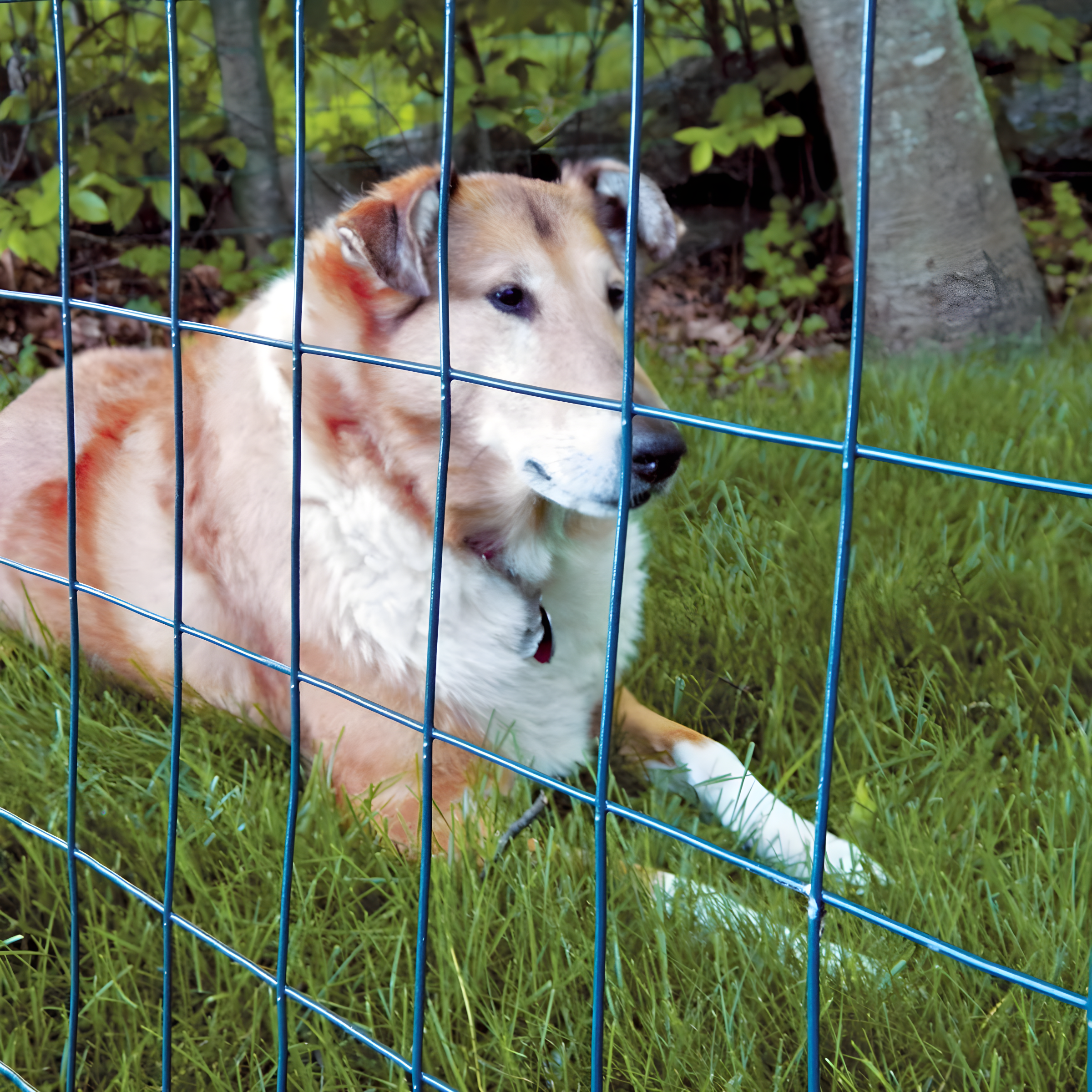 Garden Zone Green Vinyl Coated 48 in. H x 50 ft. L Steel Fence
