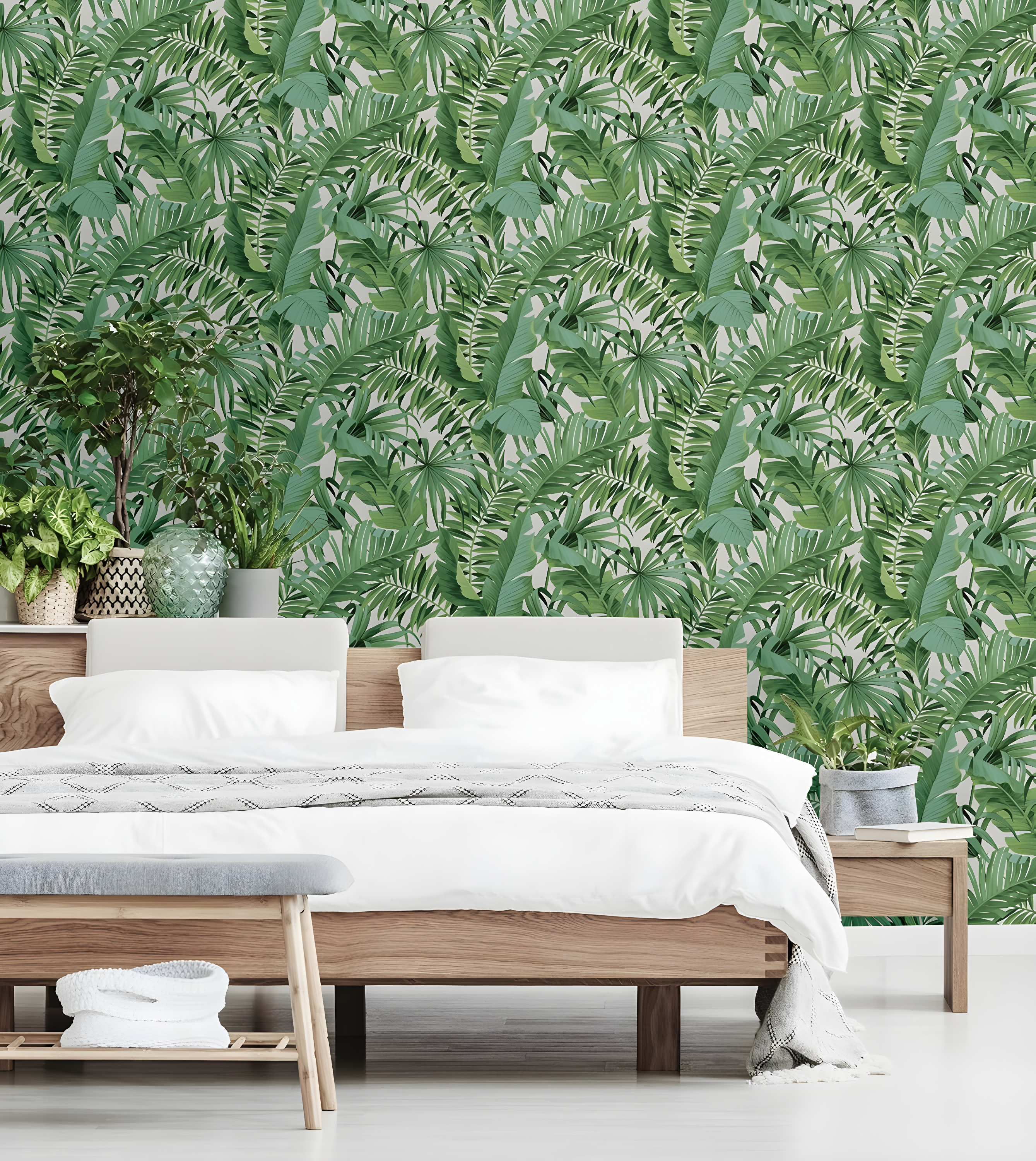 NuWallpaper Maui Vinyl Peel And Stick Wallpaper, 216-in by 20.5-in, 30.75 sq. ft.