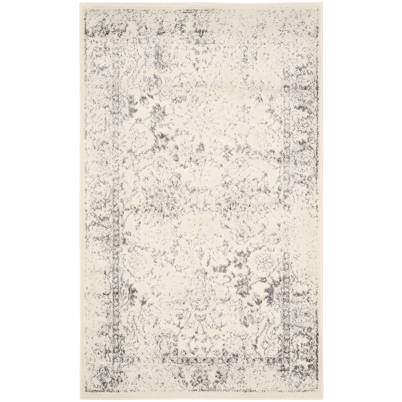 Adirondack ADR109 Machine Made Indoor Area Rug - Ivory/Silver - 4'x6' - Safavieh