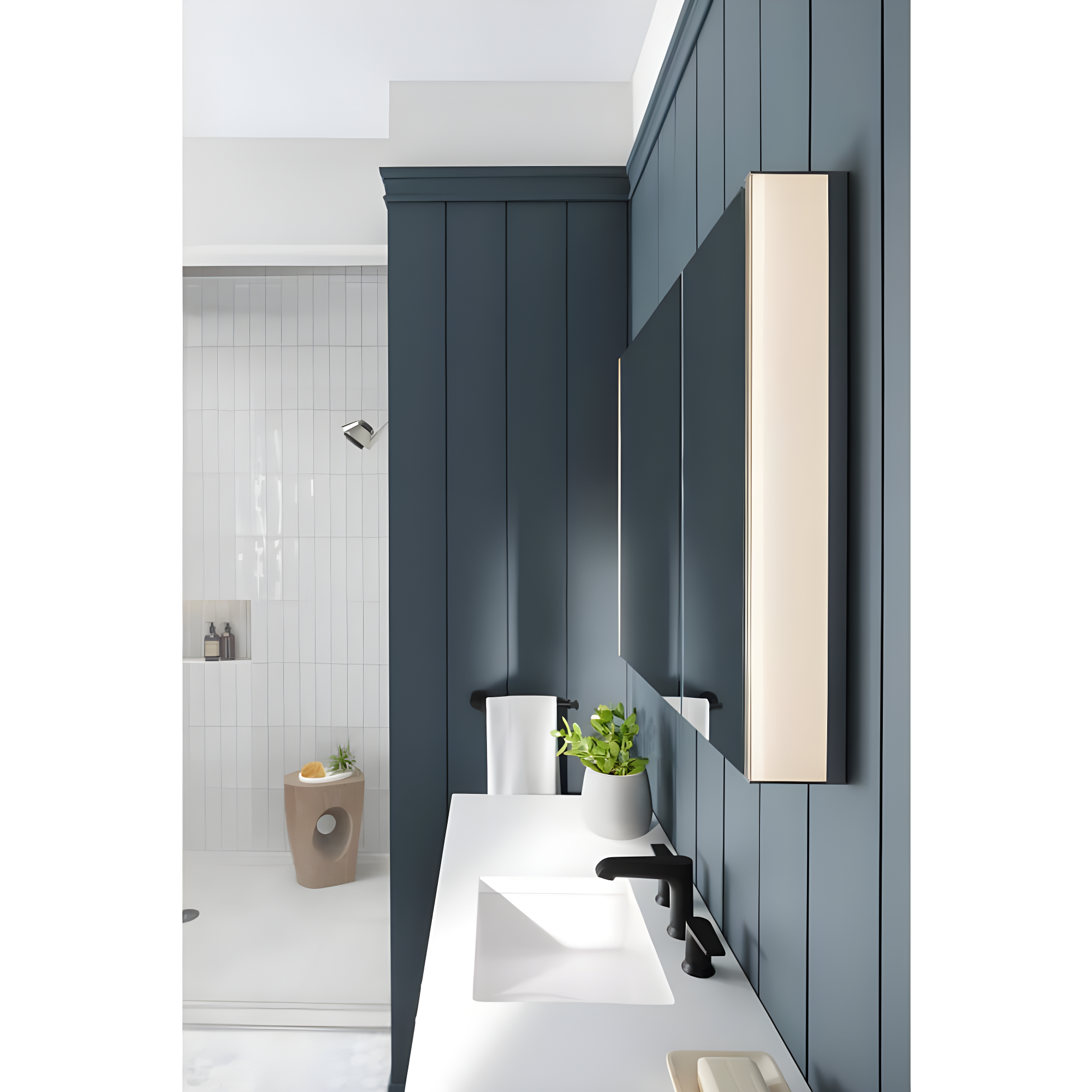 Maxstow Surface Mount Frameless Medicine Cabinet with LED Lighting