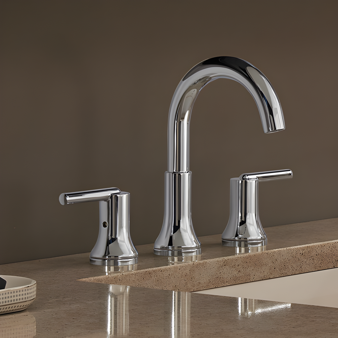 Trinsic Widespread Bathroom Faucet 3 Hole, 2-handle Bathroom Sink Faucet with Drain Assembly