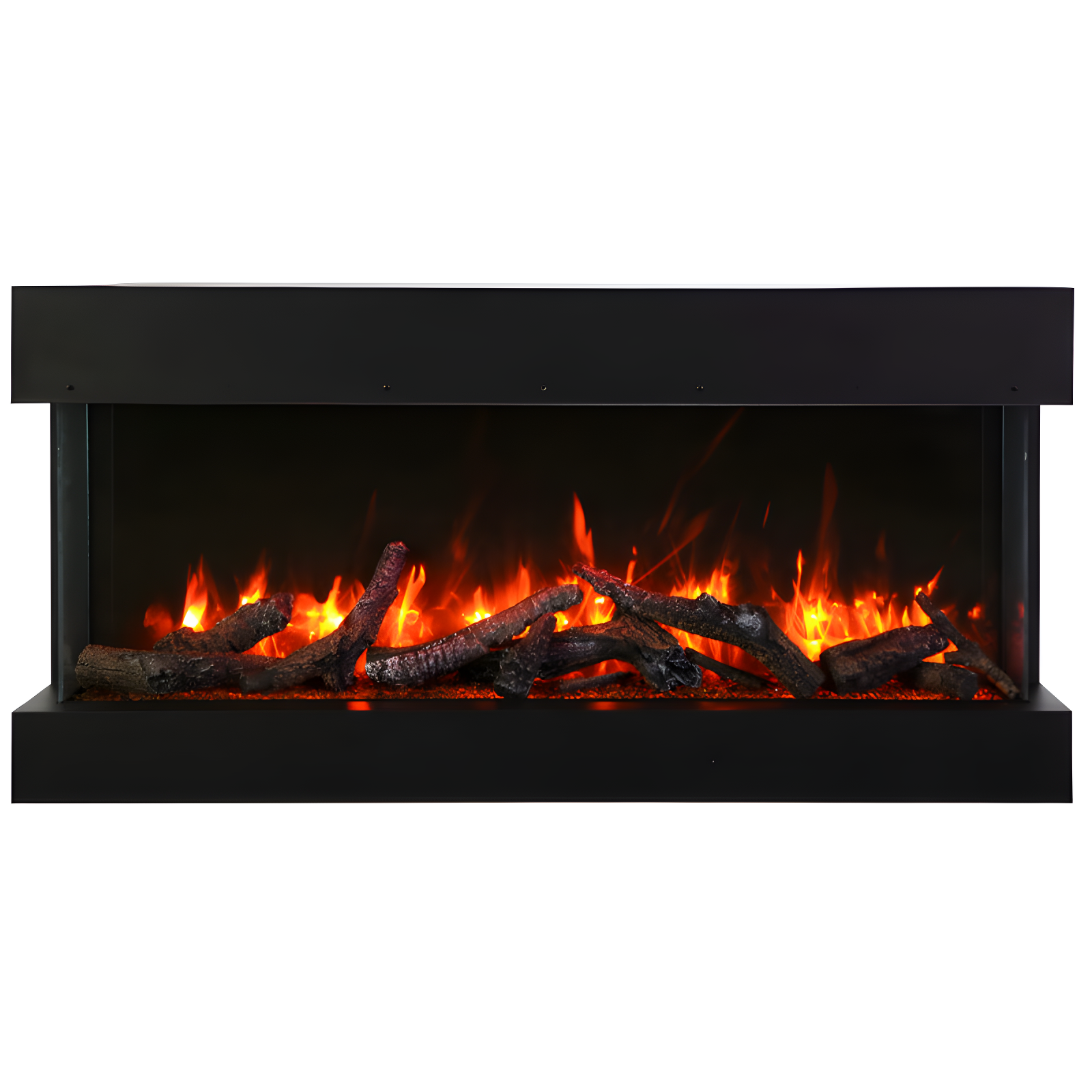 Amantii 72-TRU-VIEW-XL XT – 72″ Wide X 22″ In Height –3 Sided Glass / Indoor Or Outdoor Electric Fireplace