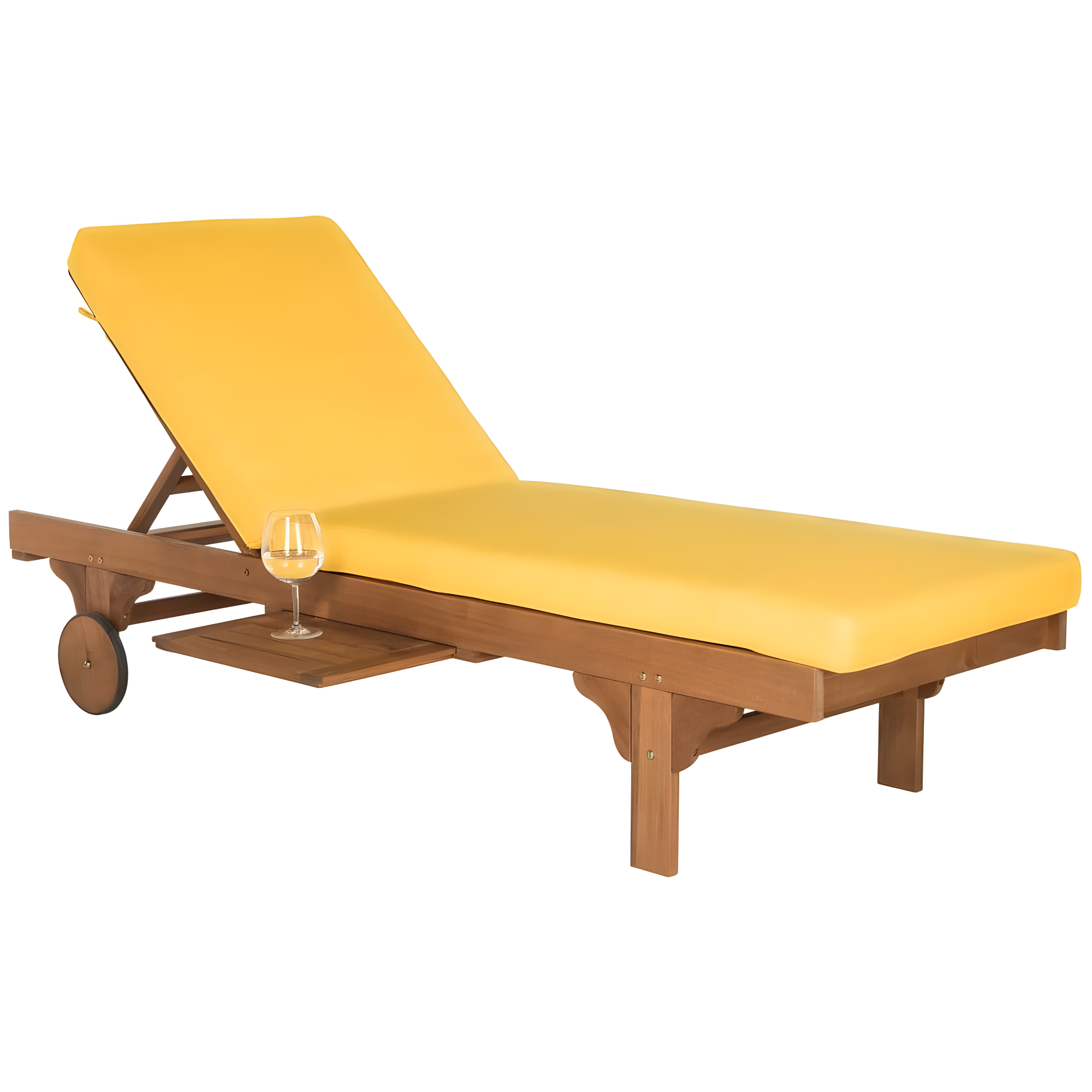 Newport Lounge Chair - Outdoor - PAT7022 - Natural/Yellow -Safavieh